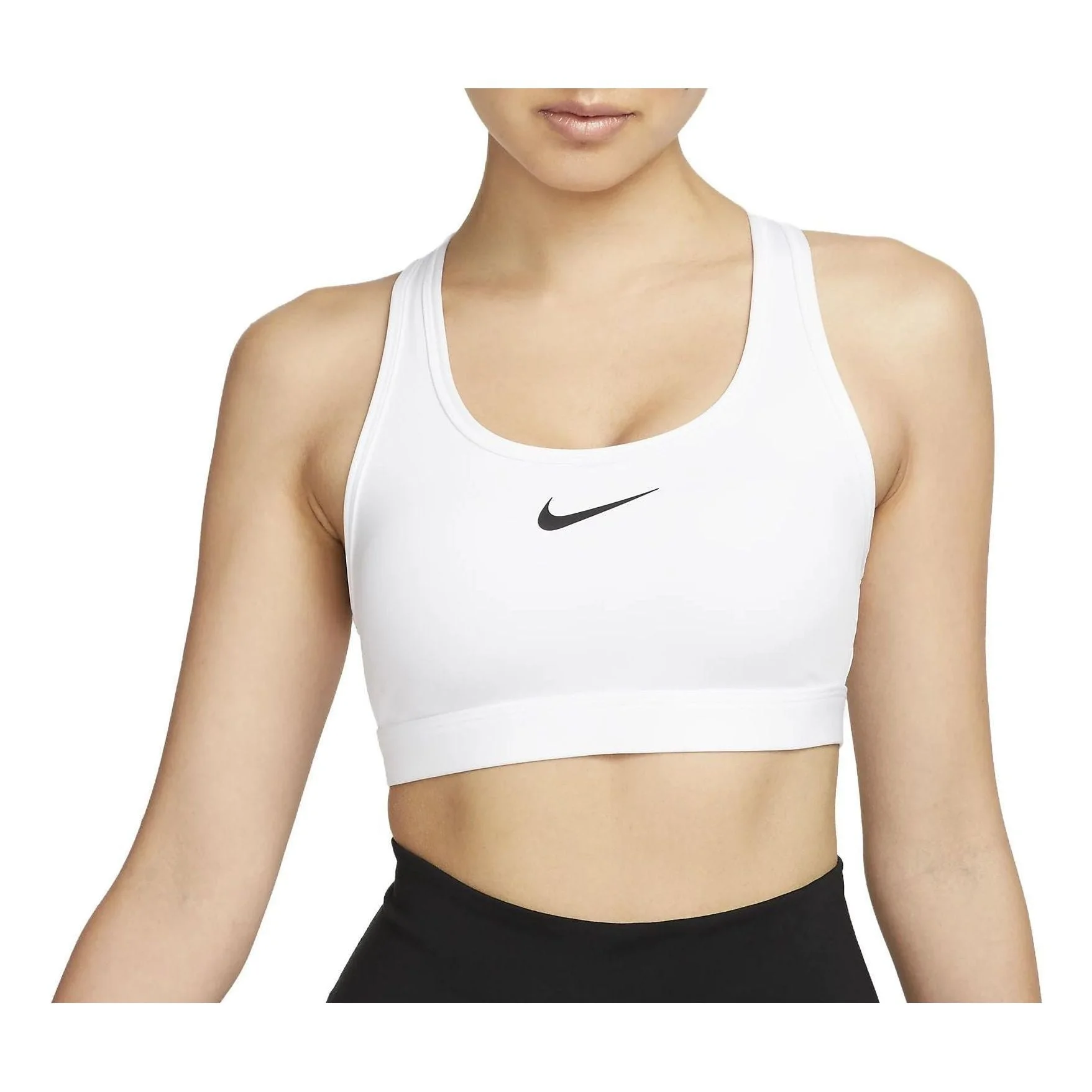 (WMNS) Nike Swoosh Medium Support Sports Bra 'White' DX6822-100 - 1