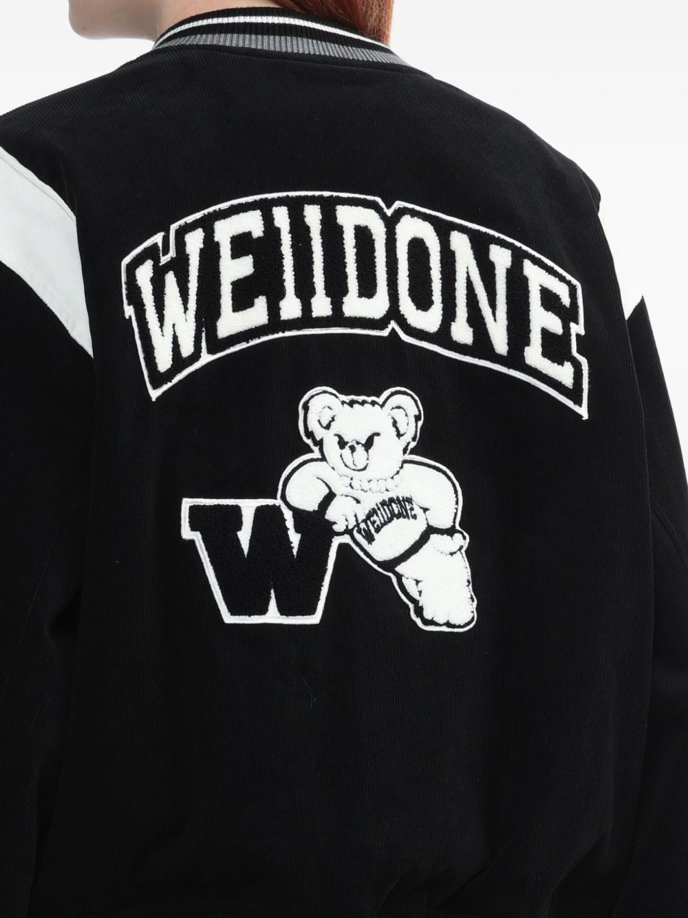 varsity-style teddy bear bomber jacket - 4