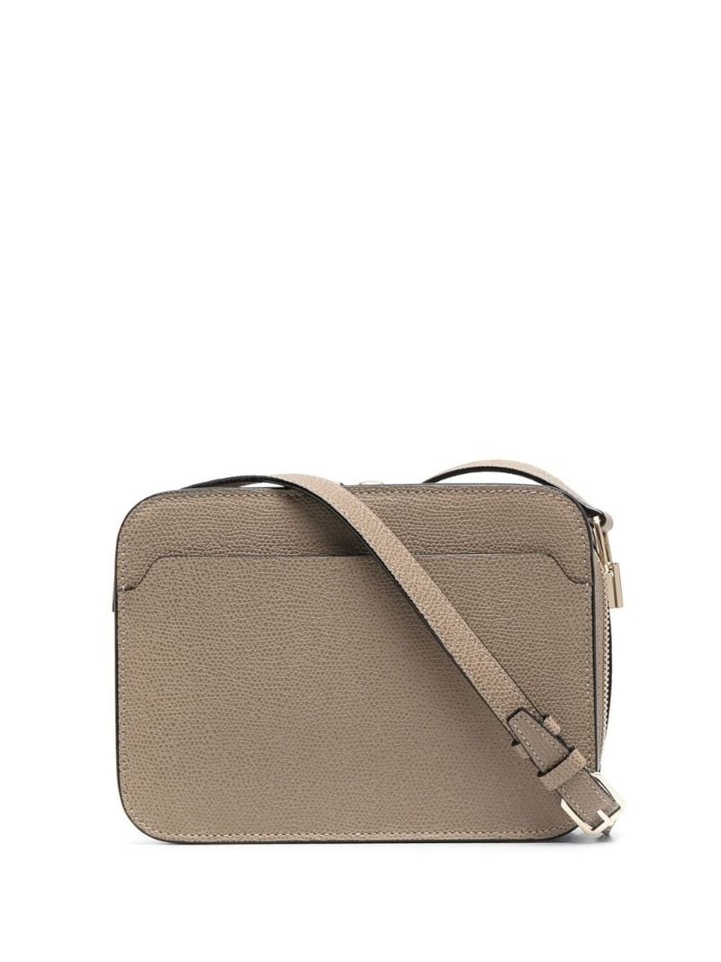 grained leather crossbody bag - 1