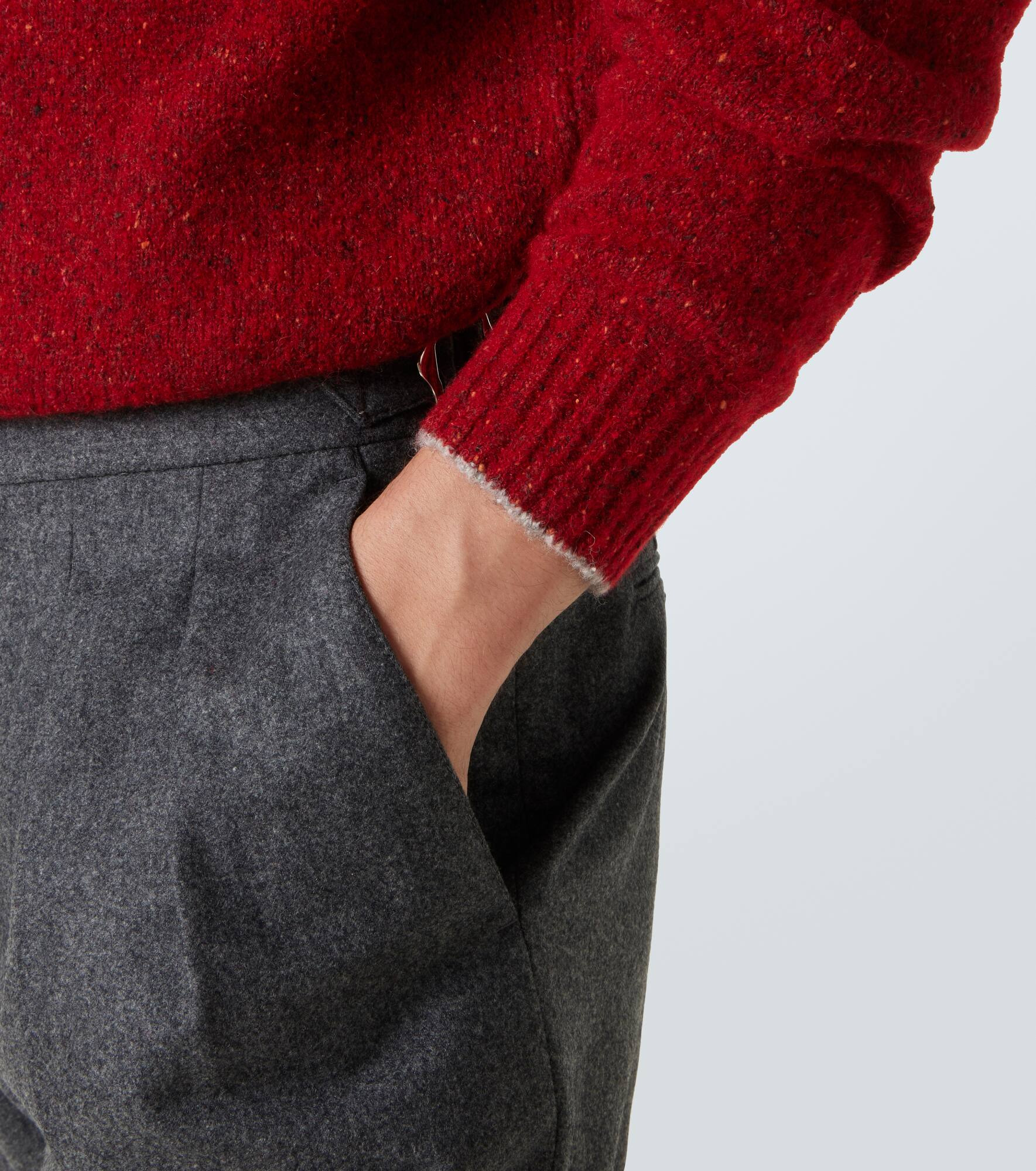 Alpaca wool, silk, and cotton-blend sweater - 6