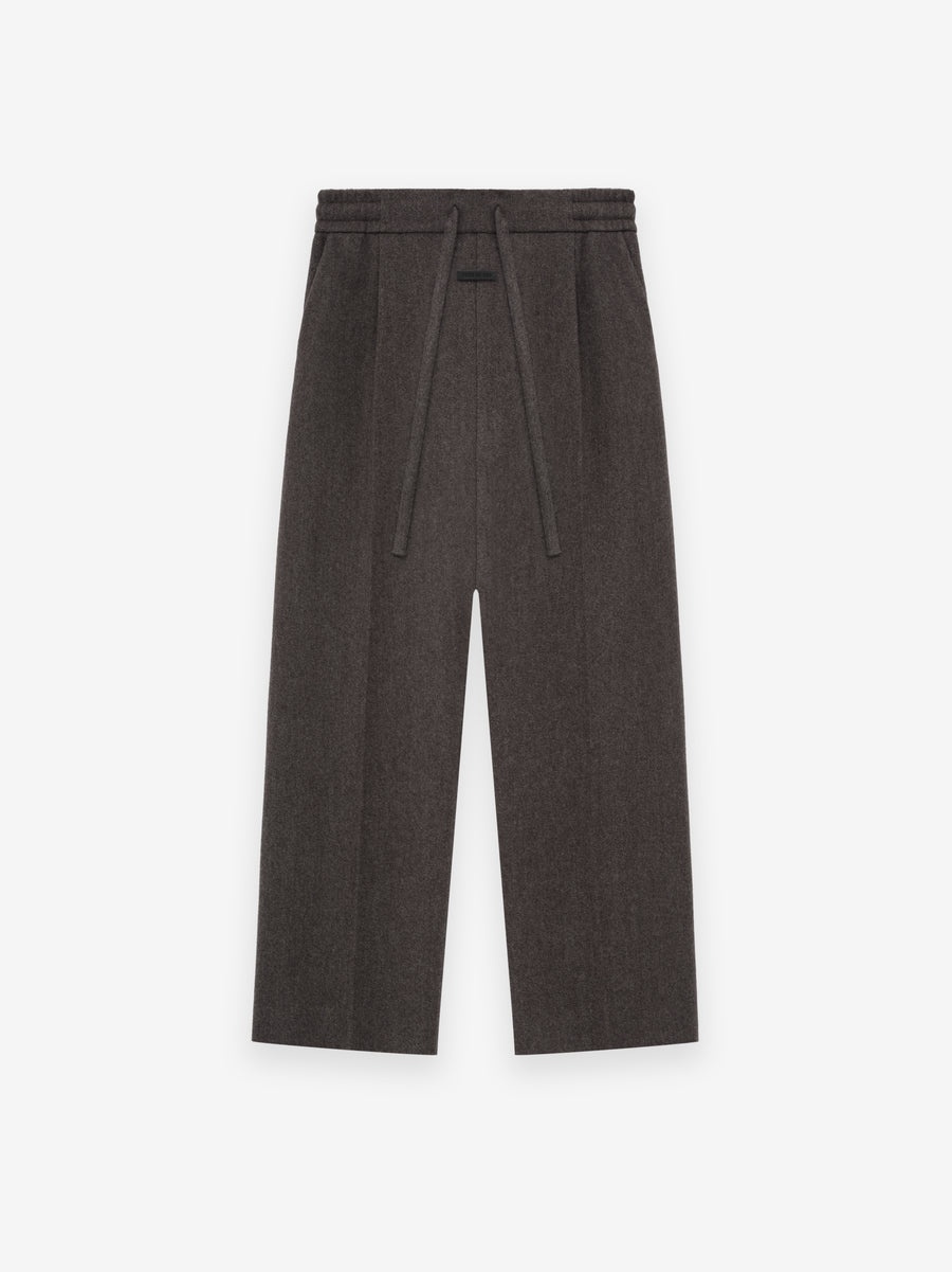 Heavy Wool Drawstring Wide Leg Pant - 1