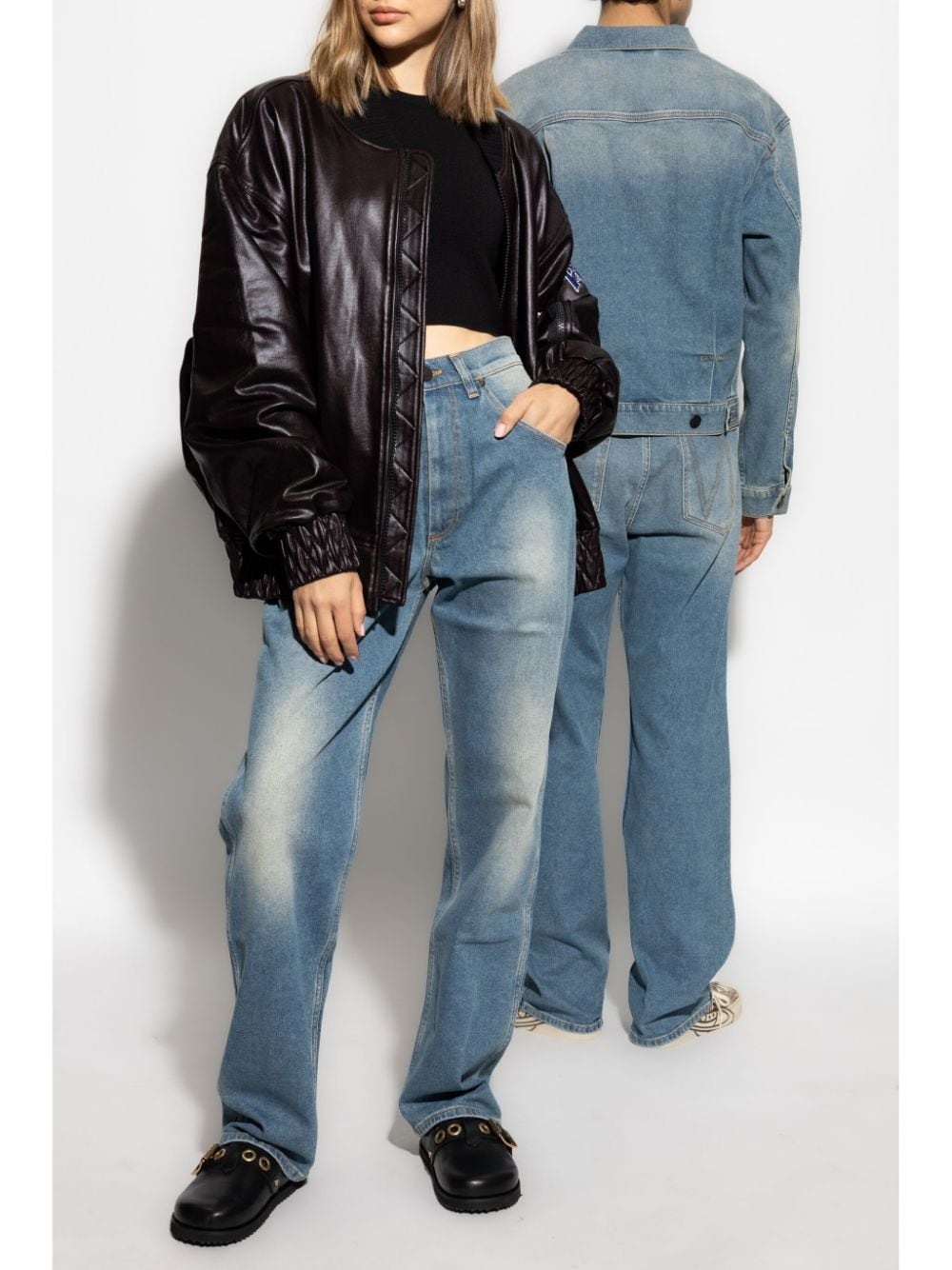 cotton straight jeans - 2