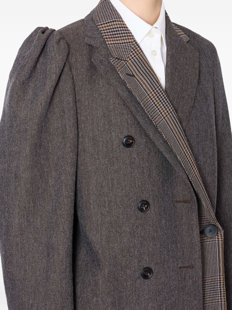 herringbone panelled coat 3