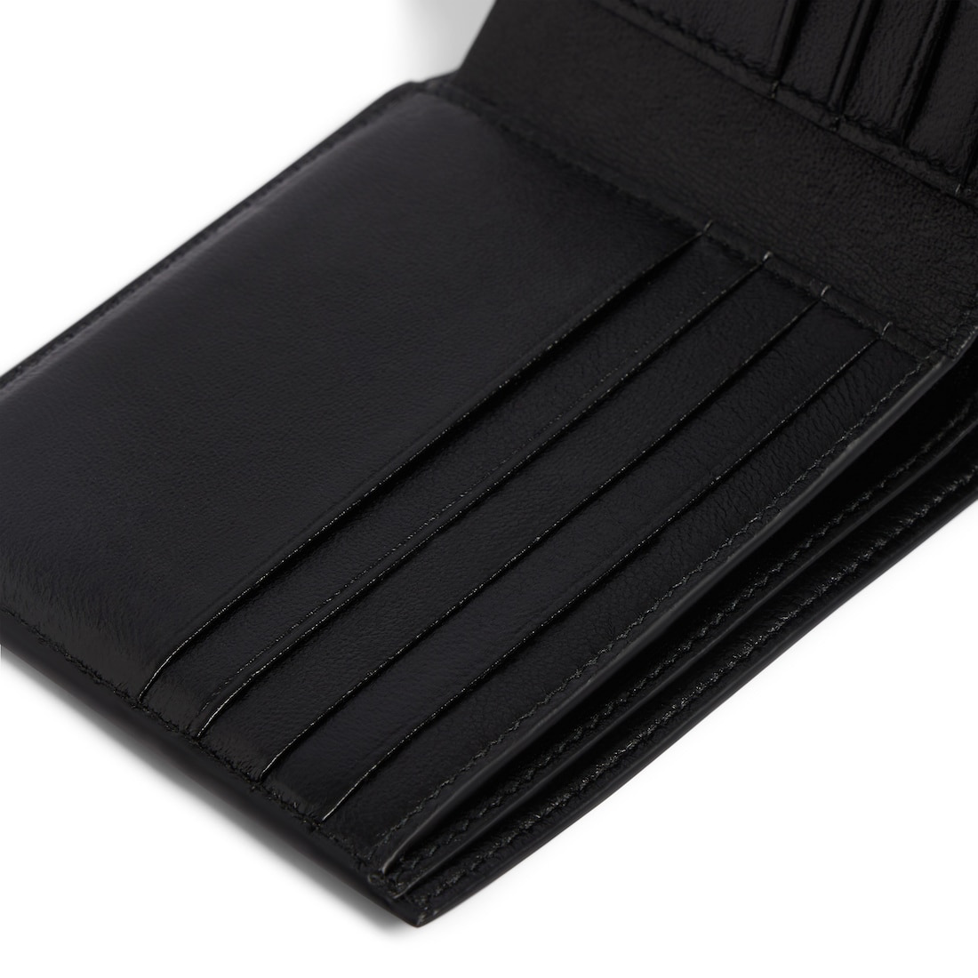 Men's Tape Type Square Folded Wallet in Black/red - 4