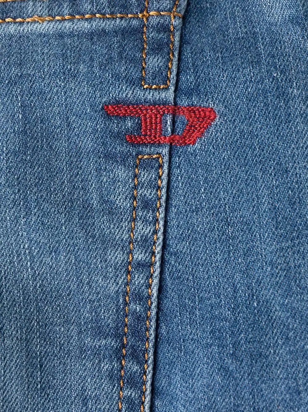 logo-patch slim-cut jeans - 7