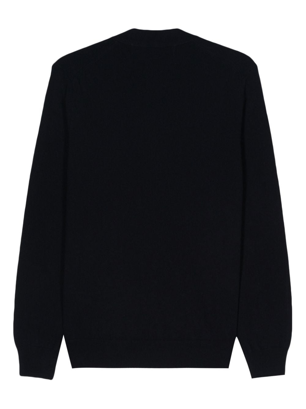 heart-patch wool cardigan - 2