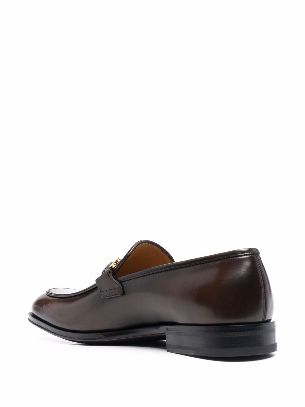 square-toe horsebit slip-on loafers - 3