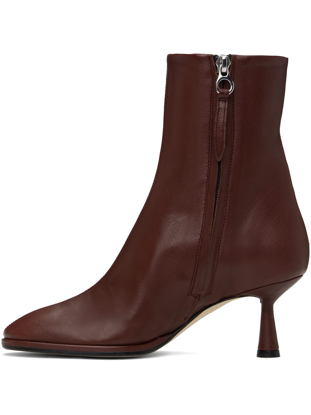 Burgundy Dorothy Leather Ankle Boots - 3
