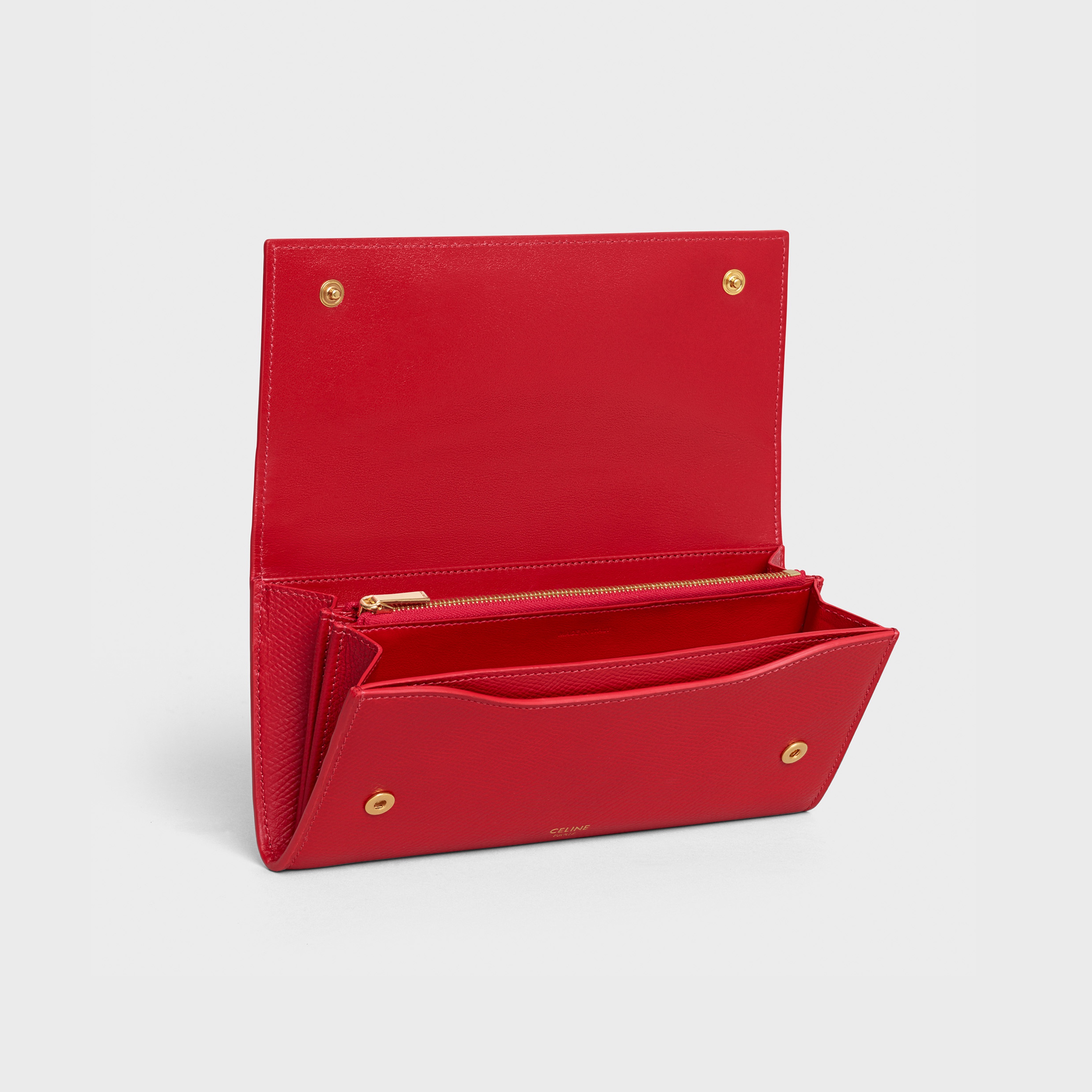 LARGE FLAP WALLET IN GRAINED CALFSKIN - 4