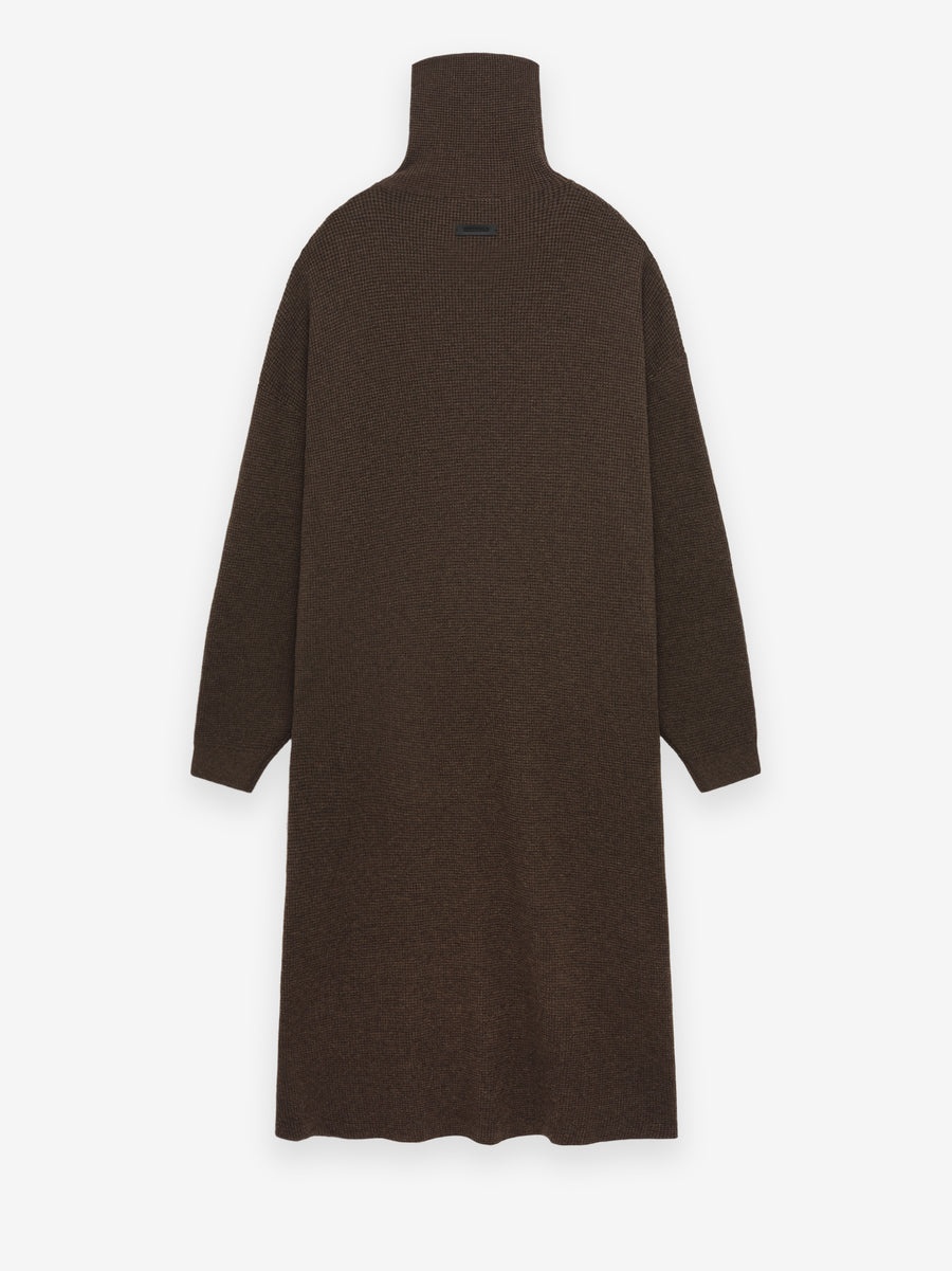 Women's Waffle Knit Turtleneck Dress - 2
