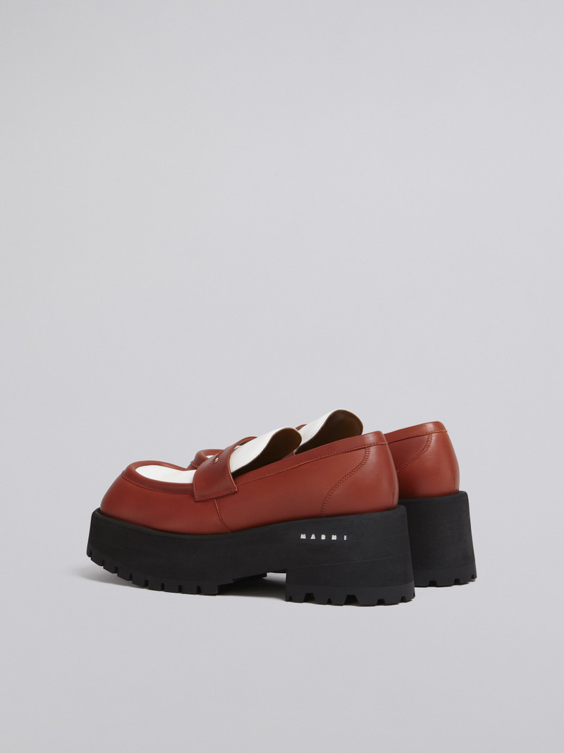 Marni BI-COLOURED SOFT NAPPA LEATHER MOCCASIN outlook