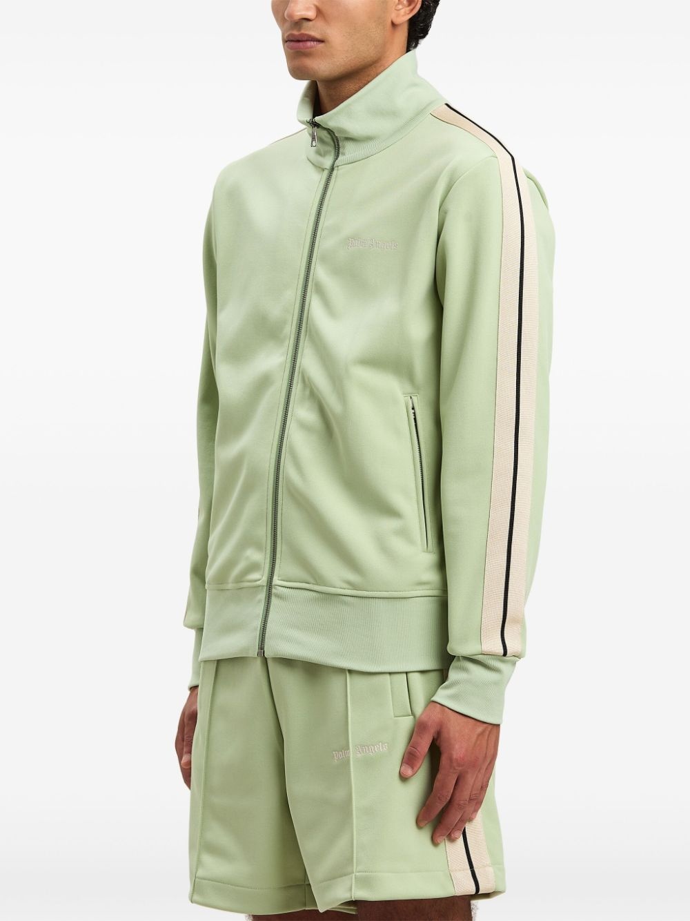 embroidered logo track jacket - 4