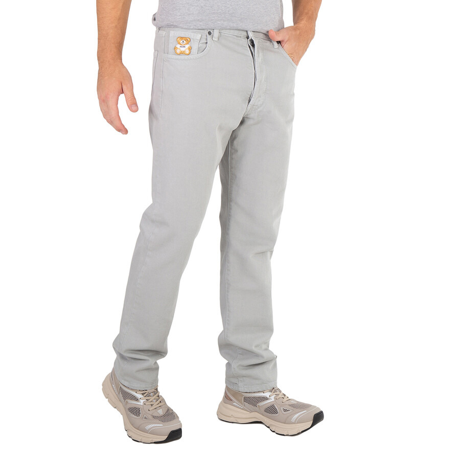 Moschino Grey Teddy Patch Trousers, Brand Size 46 (Waist 30") - 4