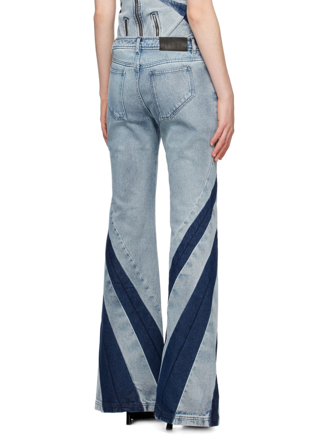 Blue Darted Jeans - 3