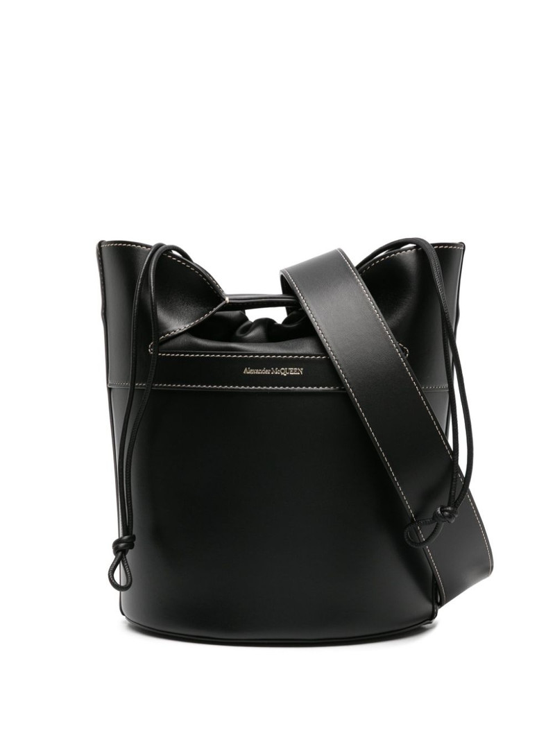 logo-stamp leather bucket bag 1
