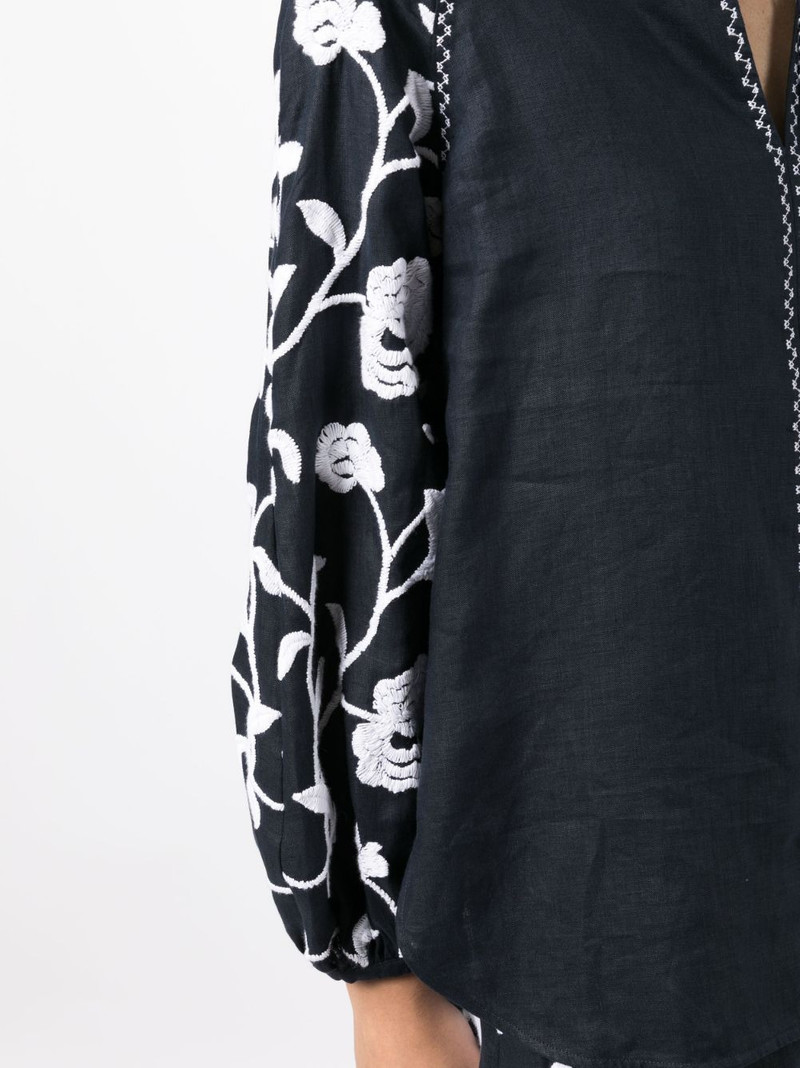 Molveno floral-embroidered tunic top 5