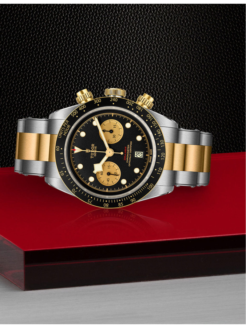 M7936N-0001 Black Bay 41 Chrono S&G 18ct yellow-gold and stainless steel automatic watch 4