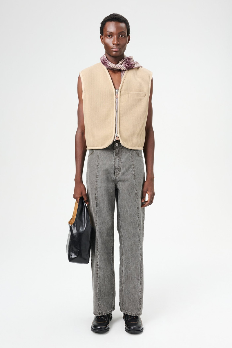 Our Legacy Fatigue Cut Olive Pigment Coated Weave outlook