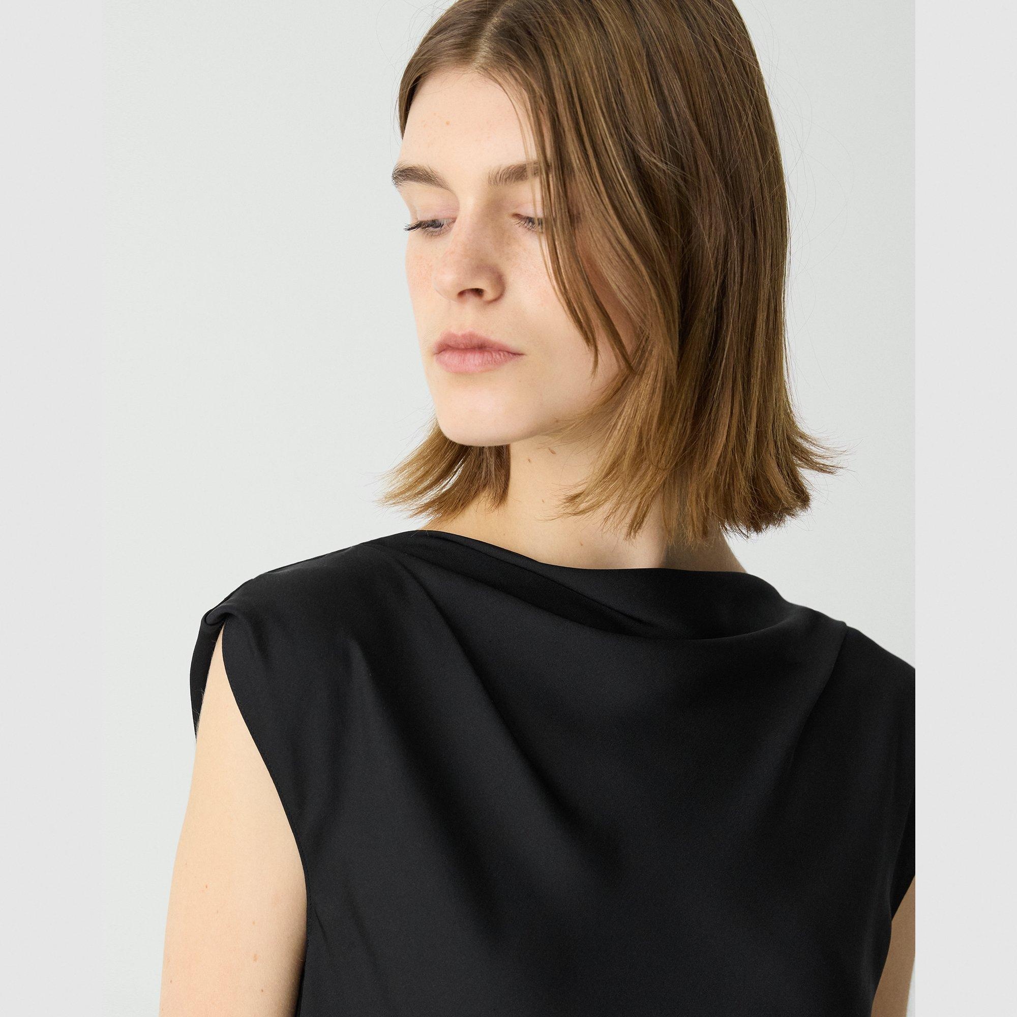 Cowl Neck Top in Silk Georgette - 5