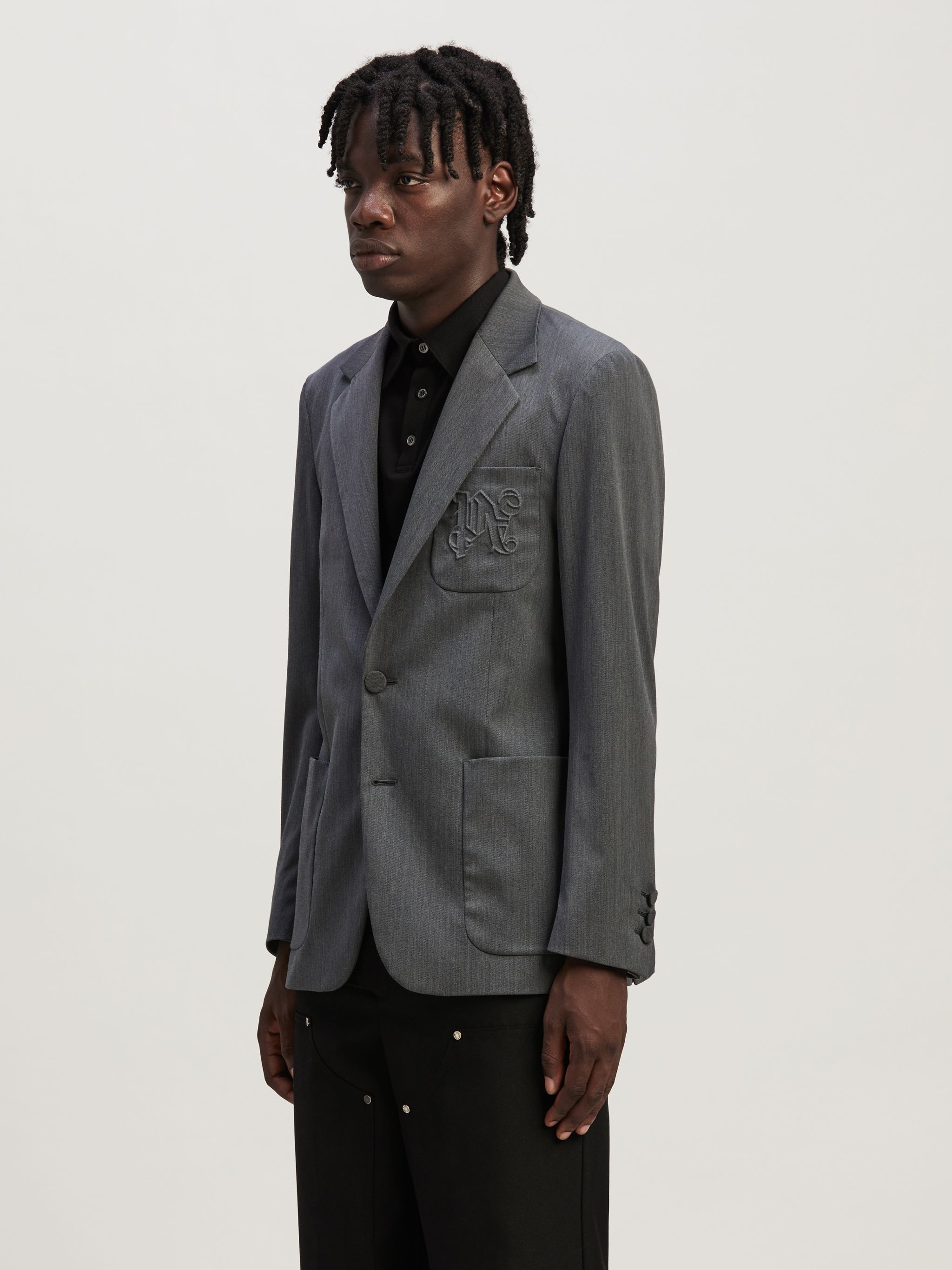 【関税込み】PALM ANGELS 'Monogram Pocket' blazer Palm Angels Monogram Pocket Blazer | REVERSIBLE