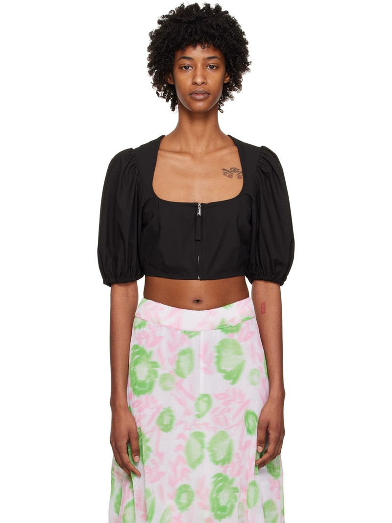 Black Drapey Blouse 1