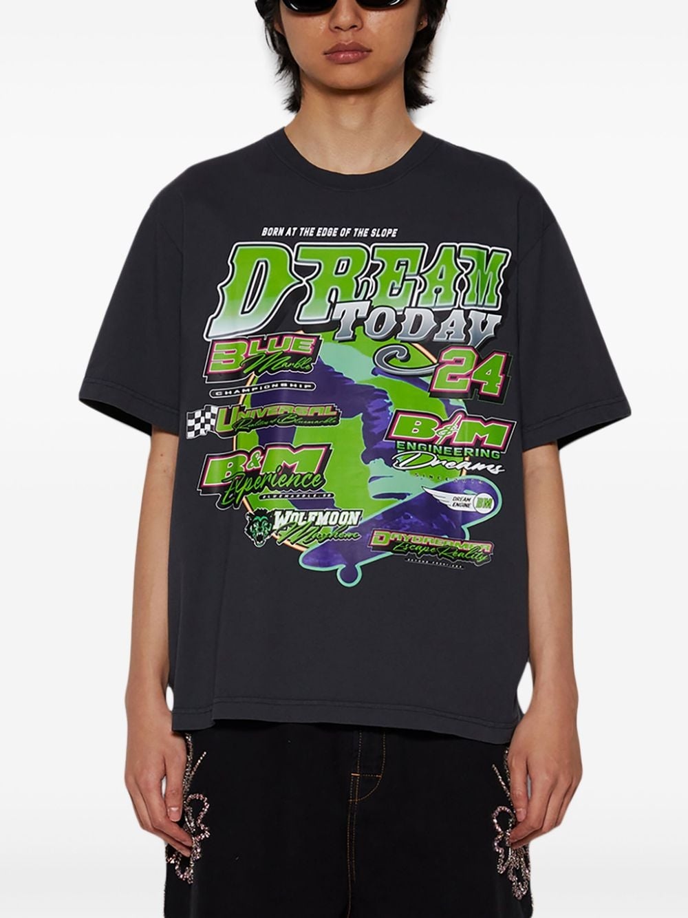 Moto print T-shirt - 3