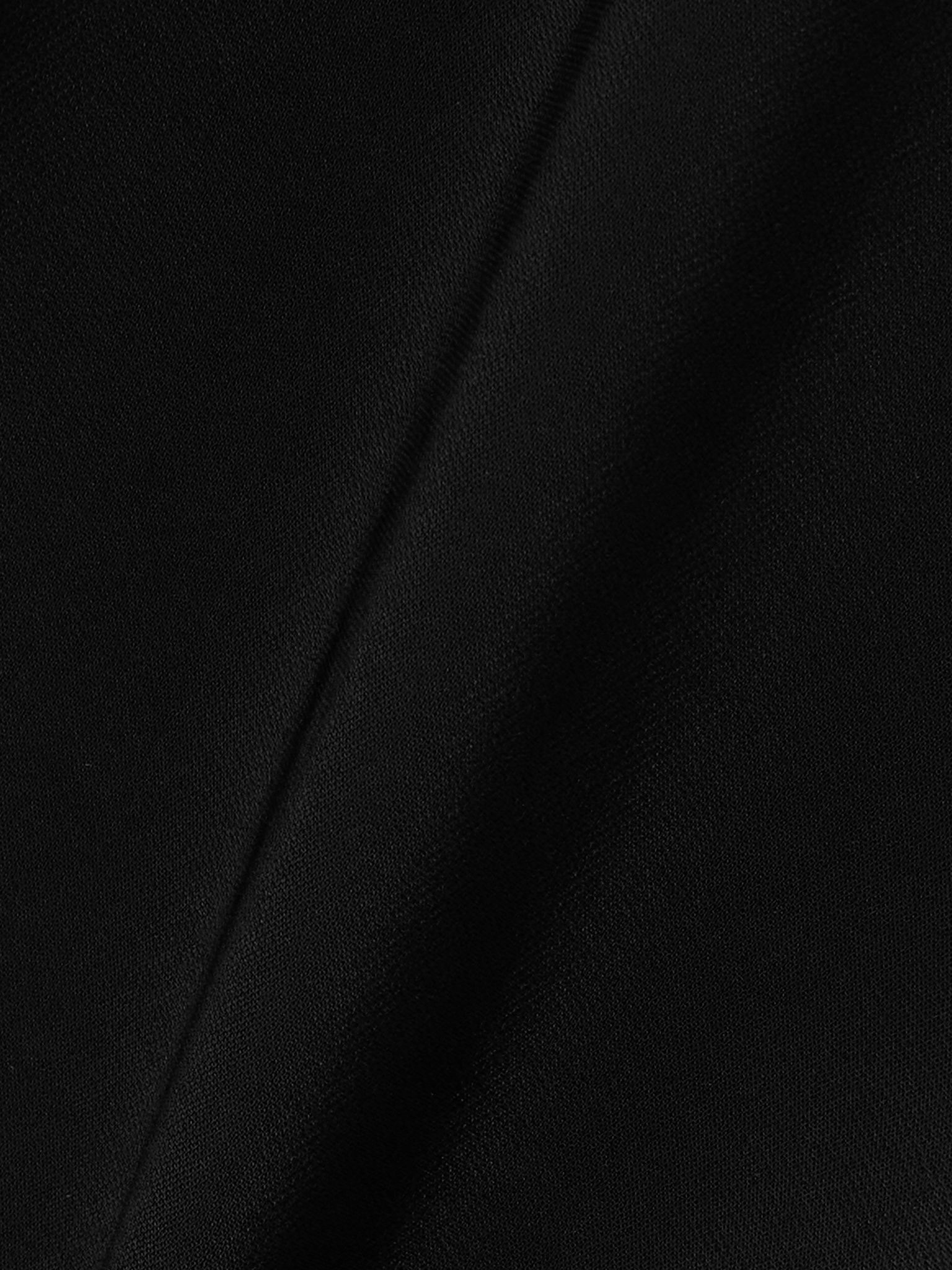 Miracle organza-trimmed two-tone crepe gown Black - 4