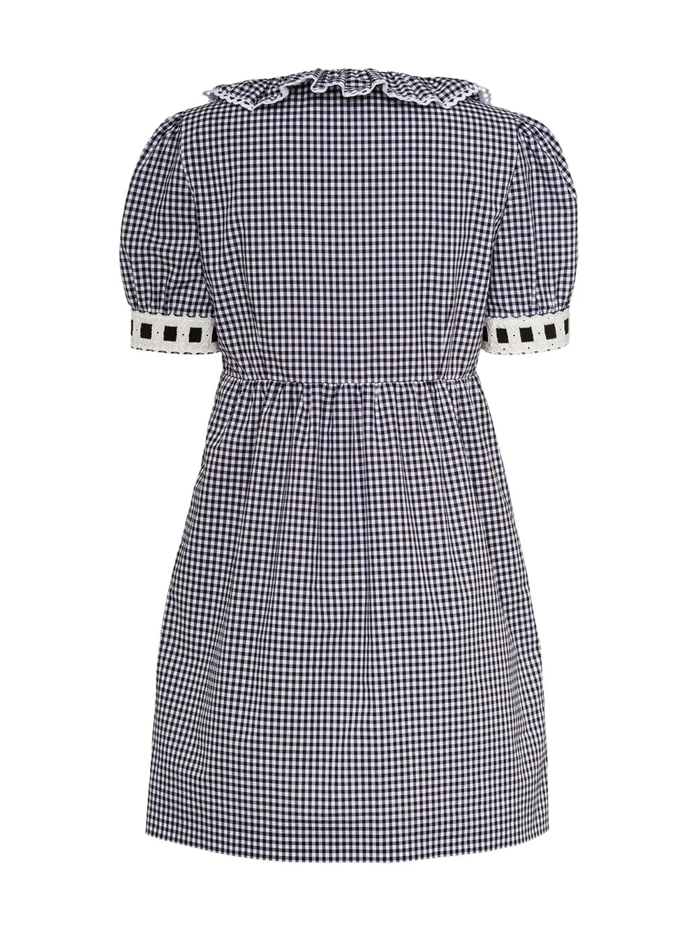 embroidered gingham dress - 2