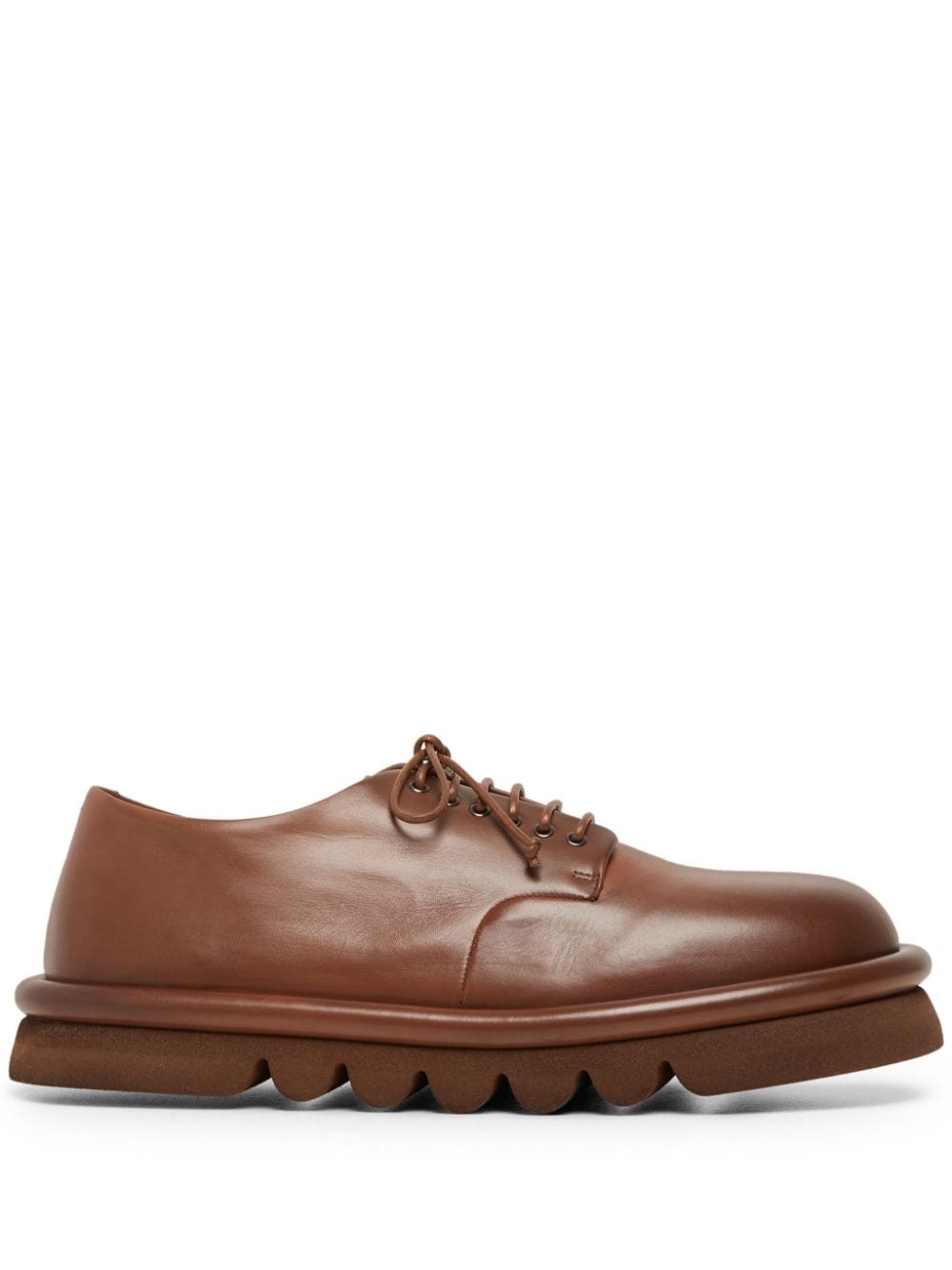 chunky sole leather derby shoes - 1