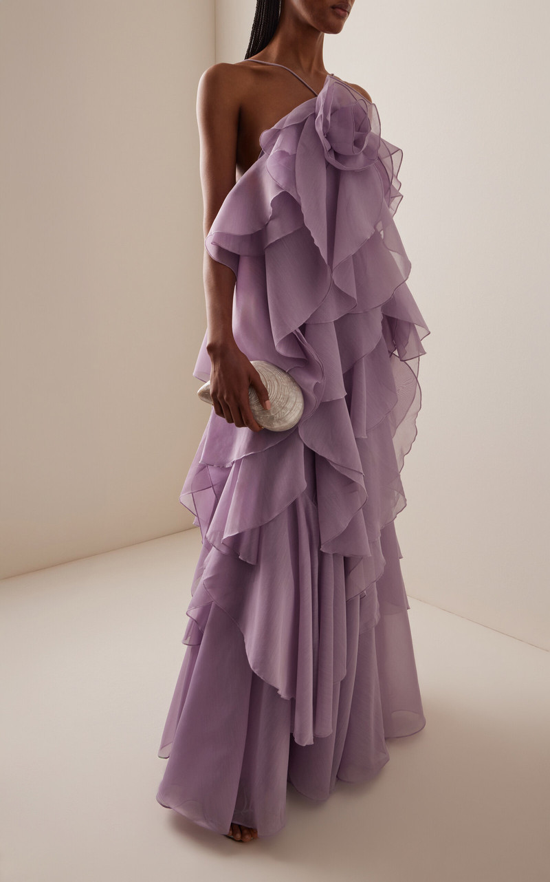 Aje. Pandorea Layered Maxi Dress purple outlook