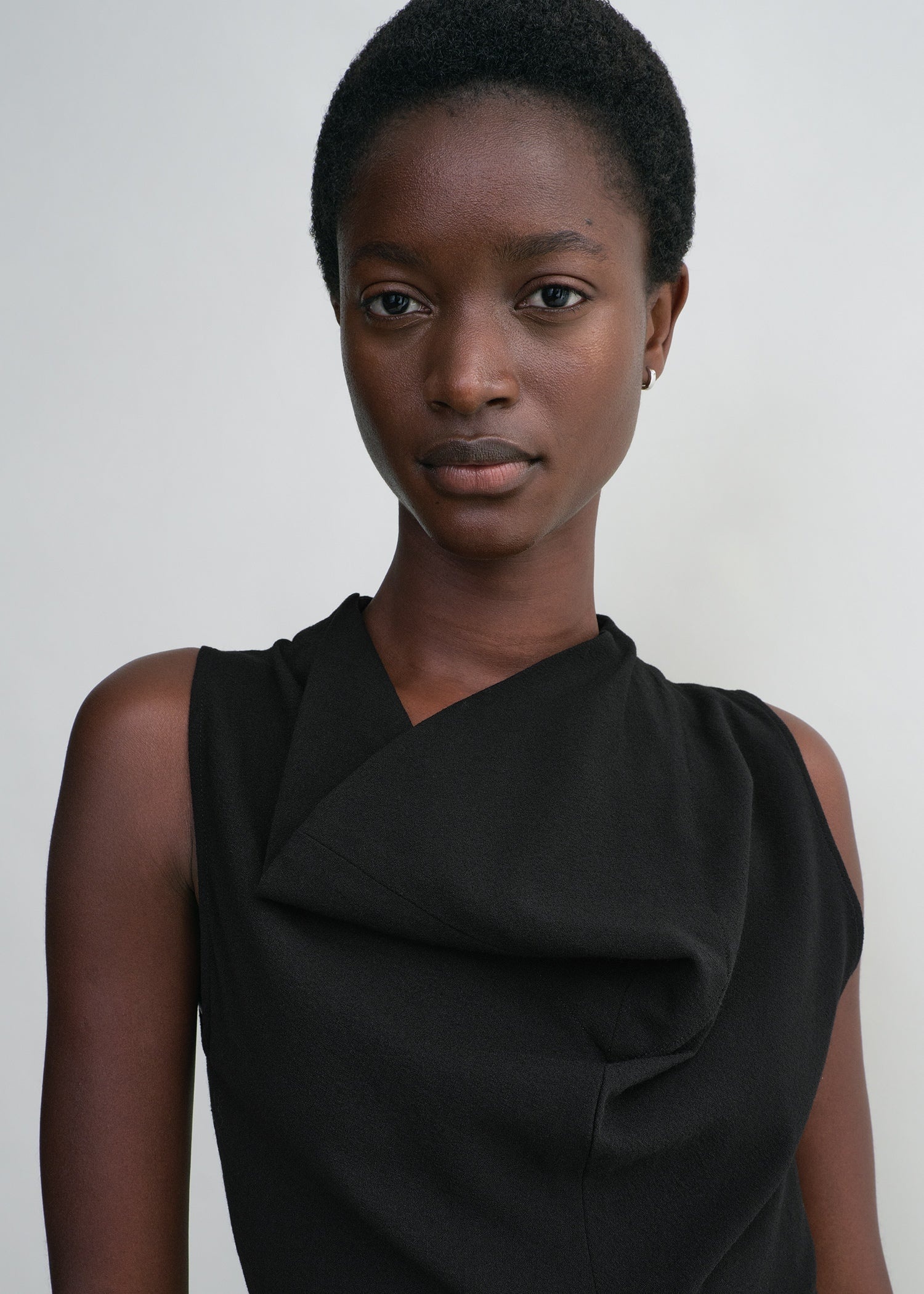 Cowl-neck dress black - 5