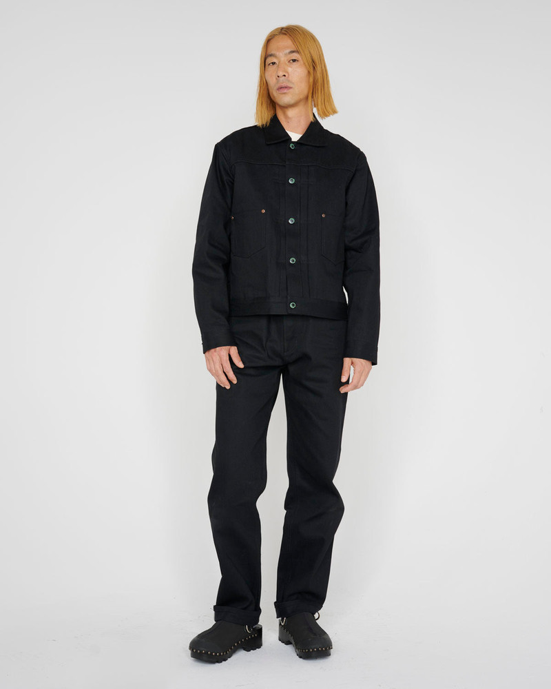 Trucker Jacket 13.2oz Selvedge Denim - Solid Black 13