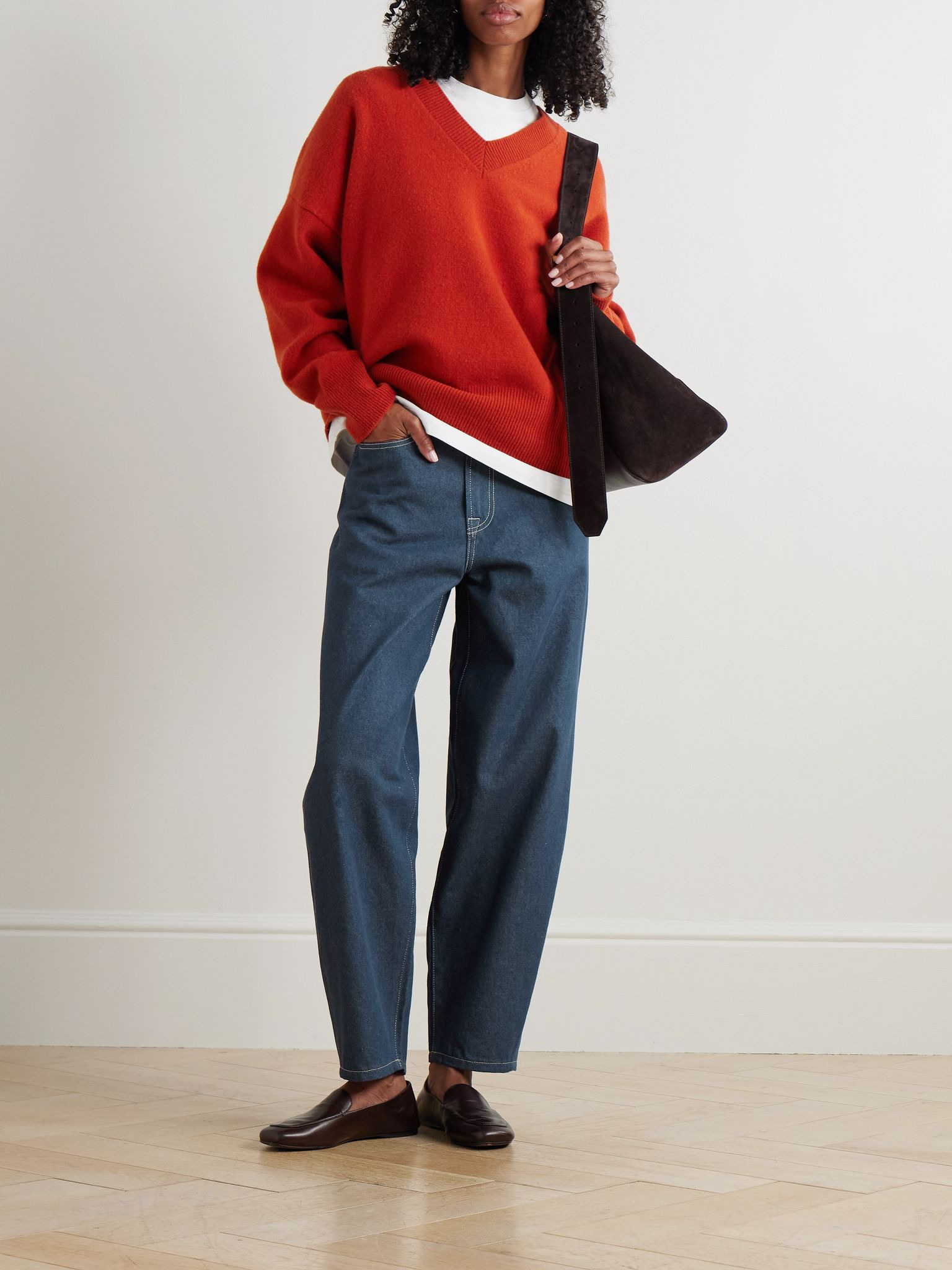 High-rise barrel-leg jeans Indigo - 2