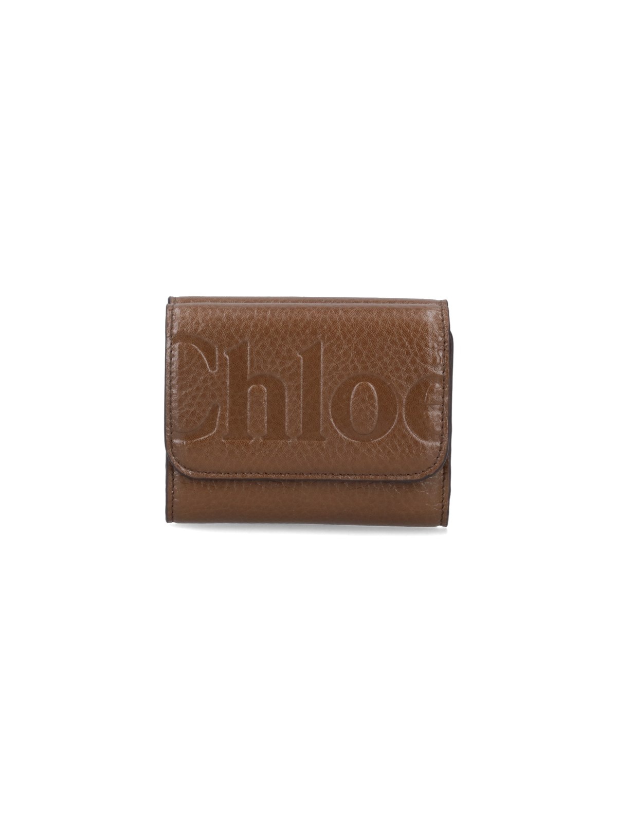 【送料&関税込】ChloAC Tri-fold Logo Wallet Chloé TRI-FOLD LOGO WALLET | sugar | REVERSIBLE