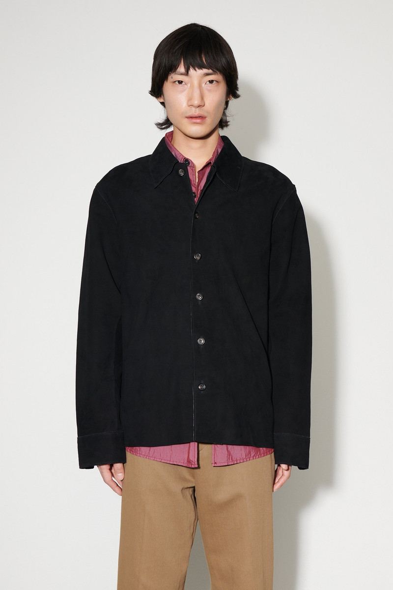 Our Legacy Welding Shirt Lithe Black Suede outlook