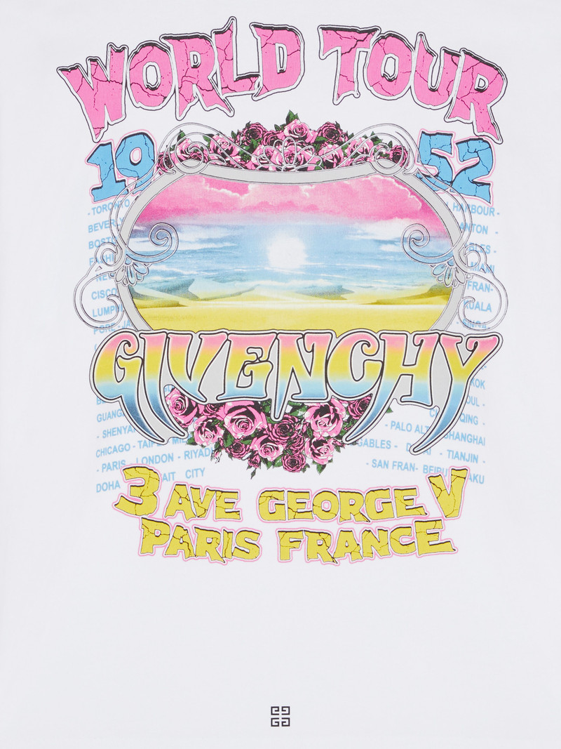 GIVENCHY WORLD TOUR BOXY FIT T-SHIRT IN COTTON 5