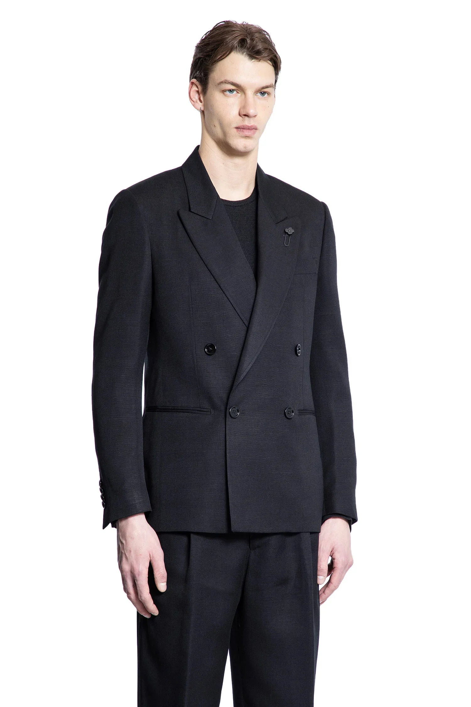 Wool-Mohair-Double-Breasted-Blazer - 2