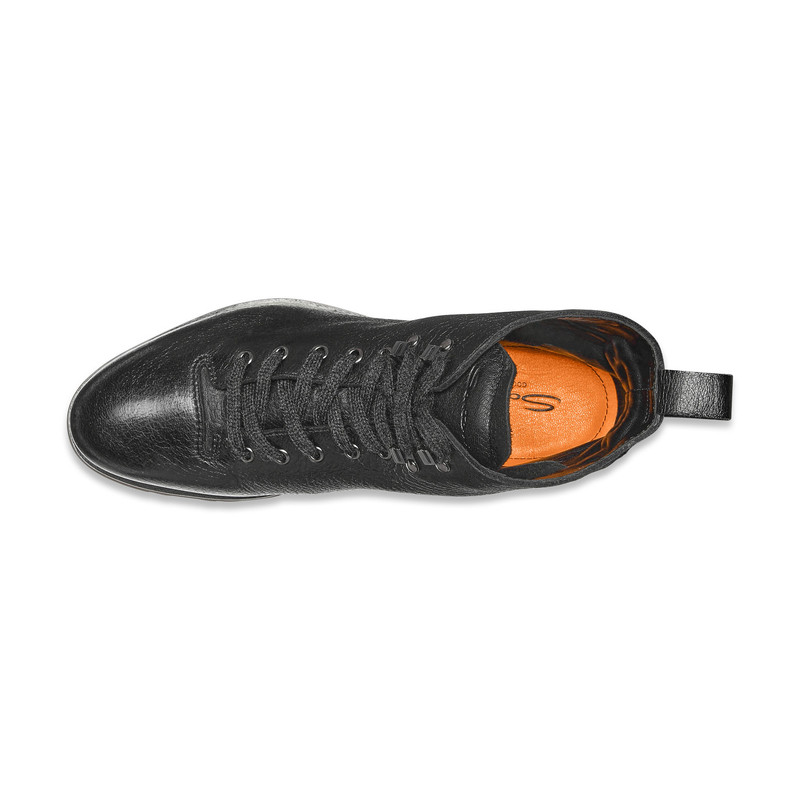 Men's black leather hiking boot 4