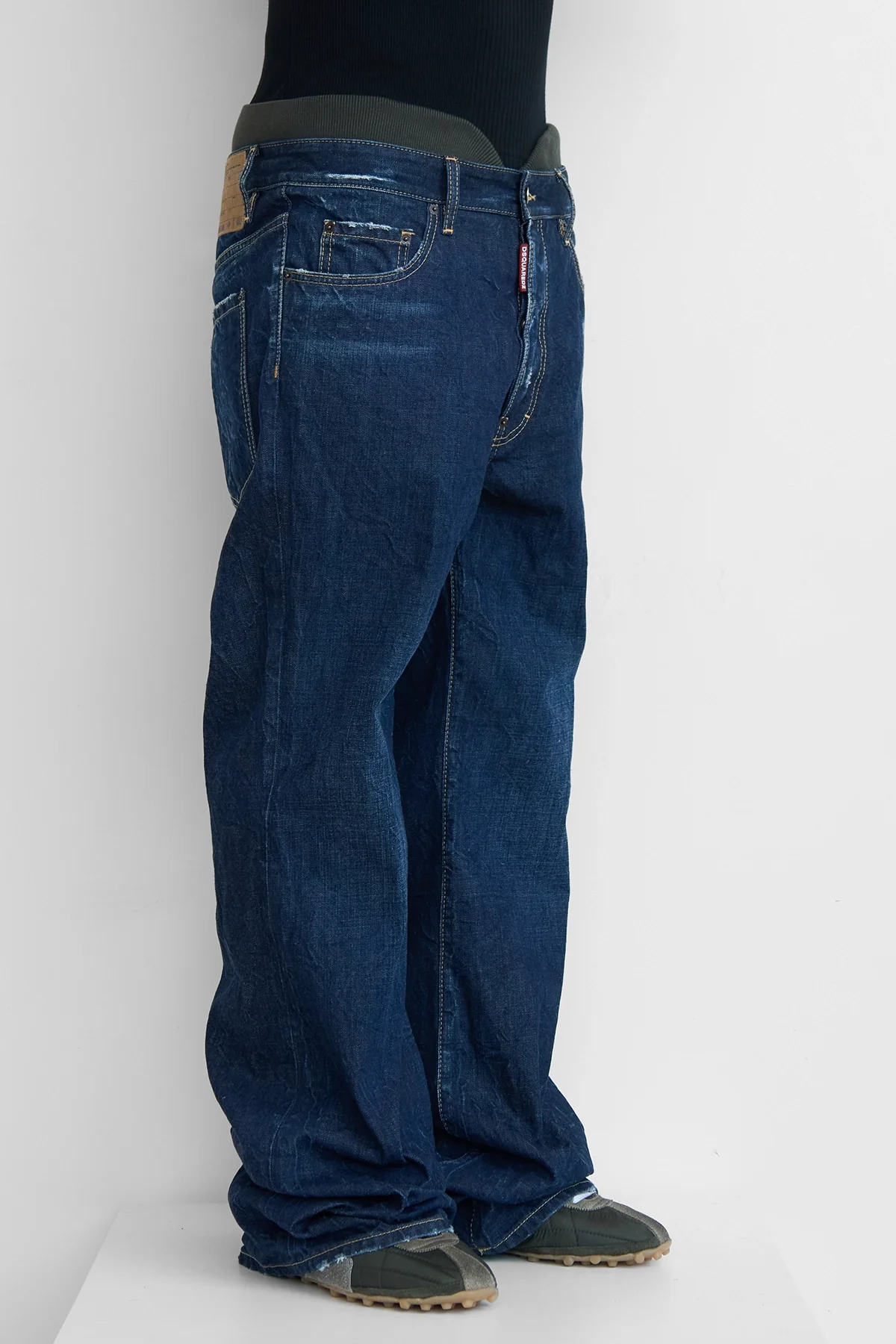 Dsquared2 Dark Indigo Aviator Wash Loose Jeans - 6
