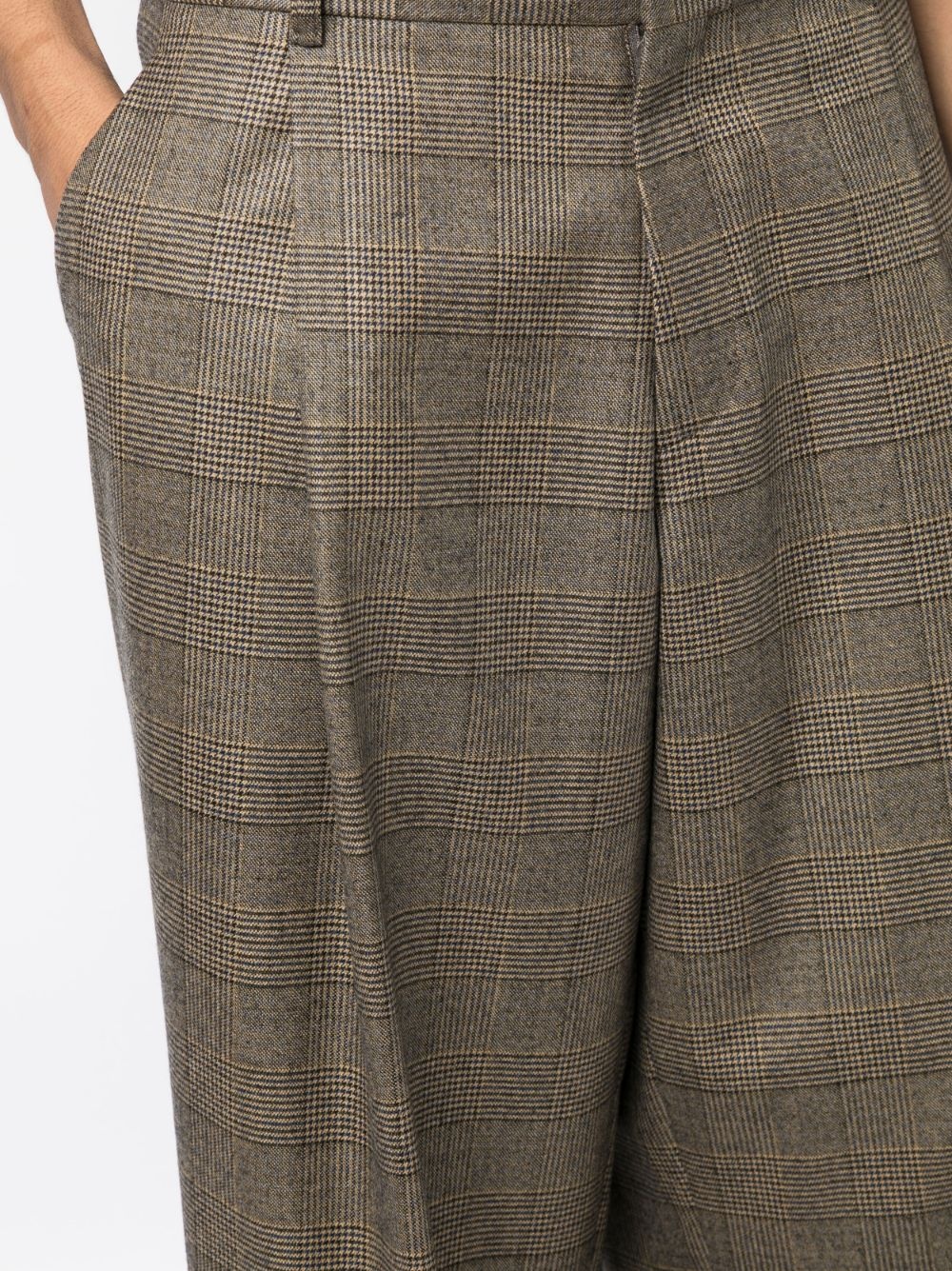 plaid tailored trousers - 10