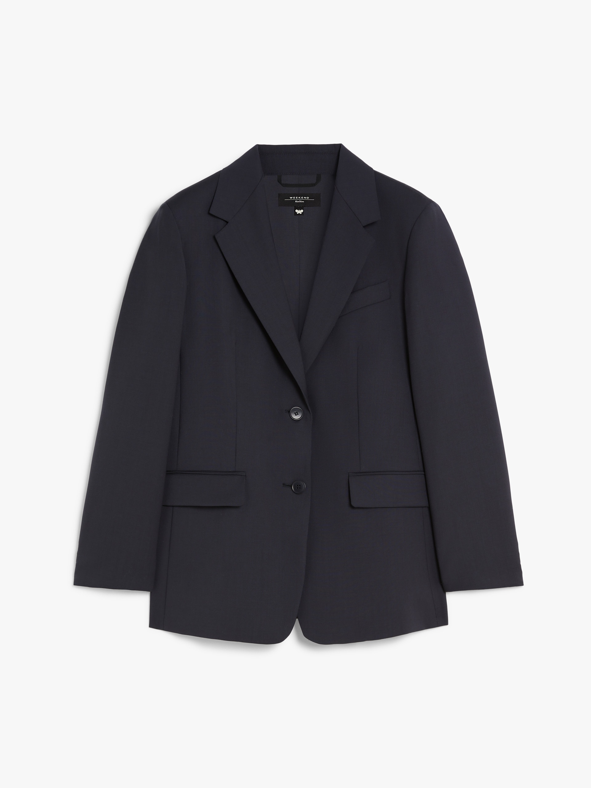 MATERIA Single-breasted wool-blend canvas blazer - 1