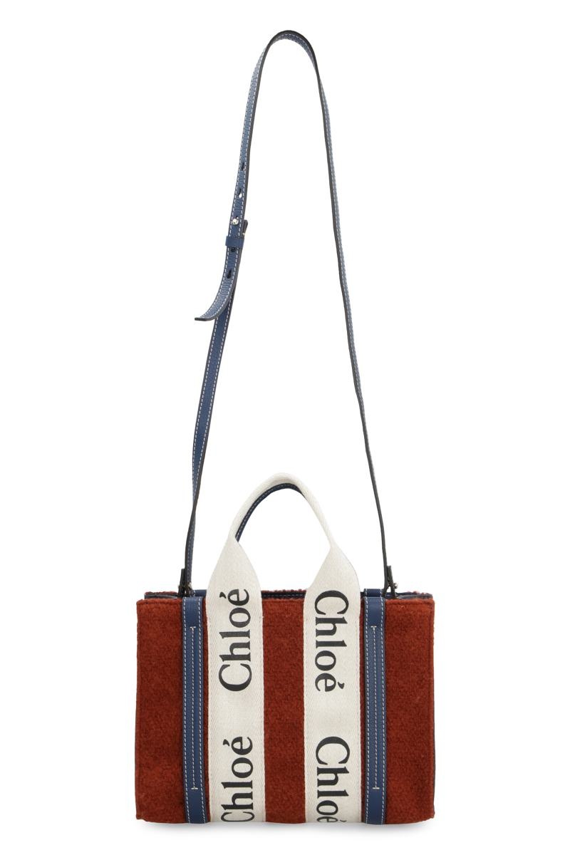 CHLOÉ WOODY SMALL TOTE WOOL - 5