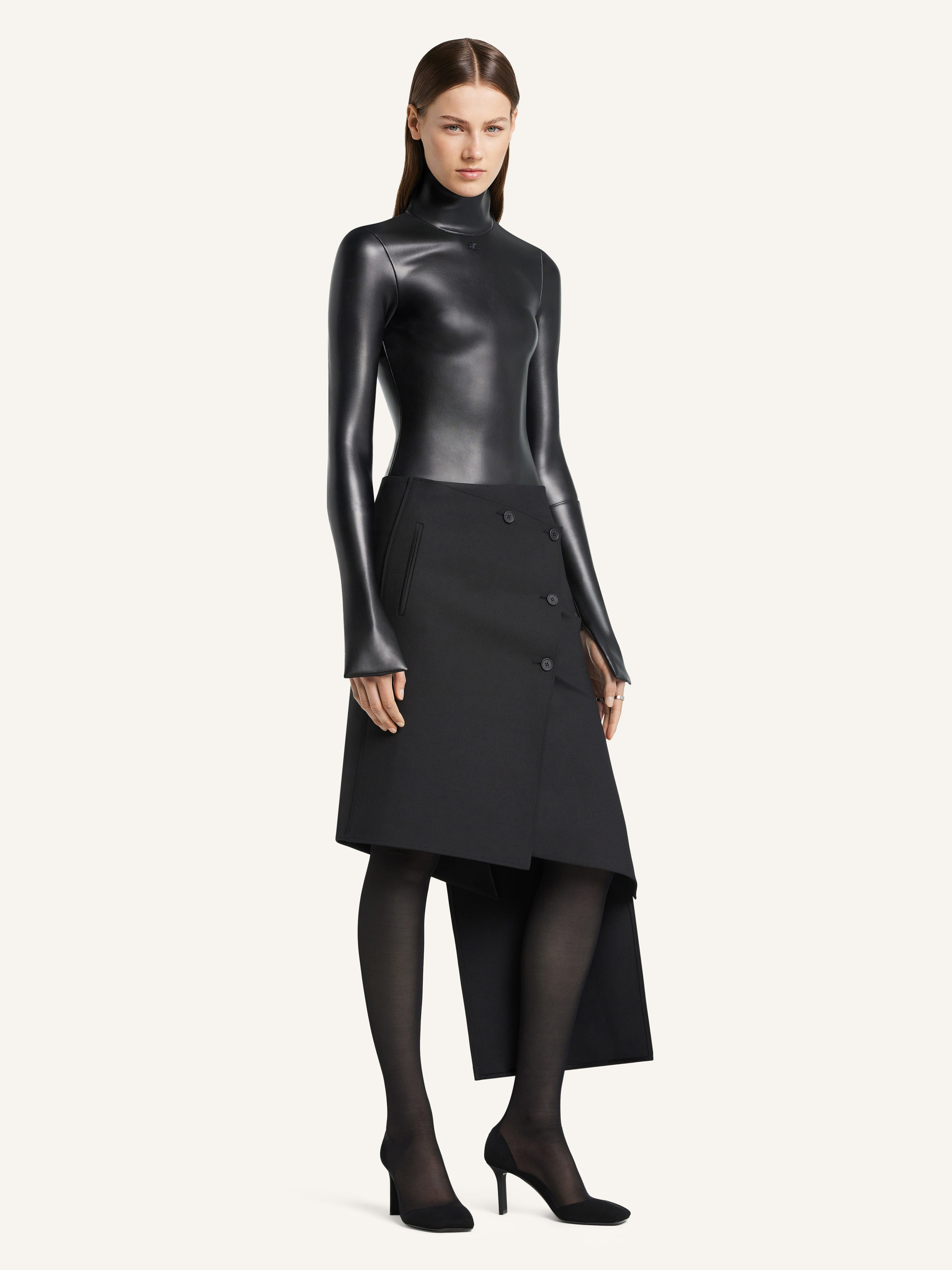 OBLIQUE POLYWOOL SKIRT - 3