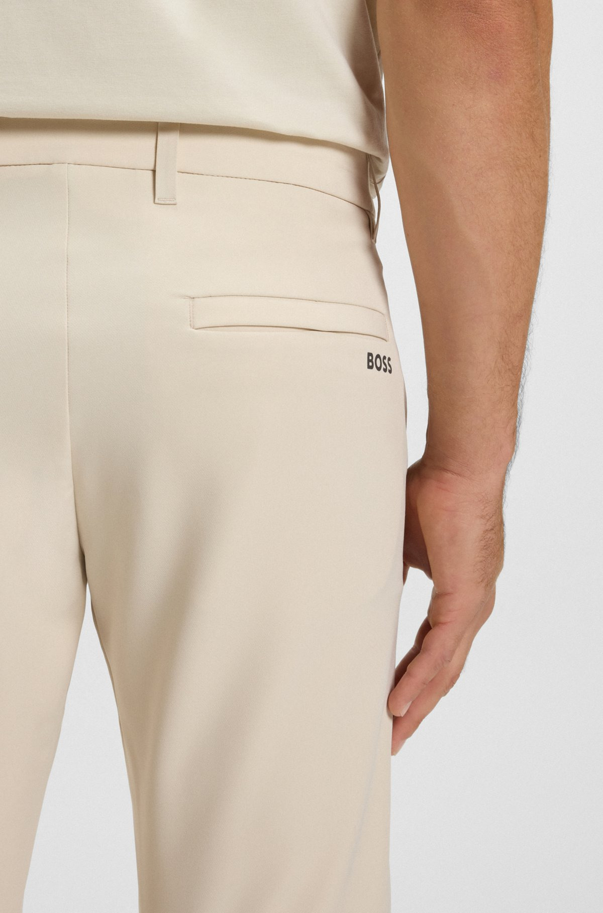SLIM-FIT PANTS IN WATER-REPELLENT STRETCH FABRIC - 5