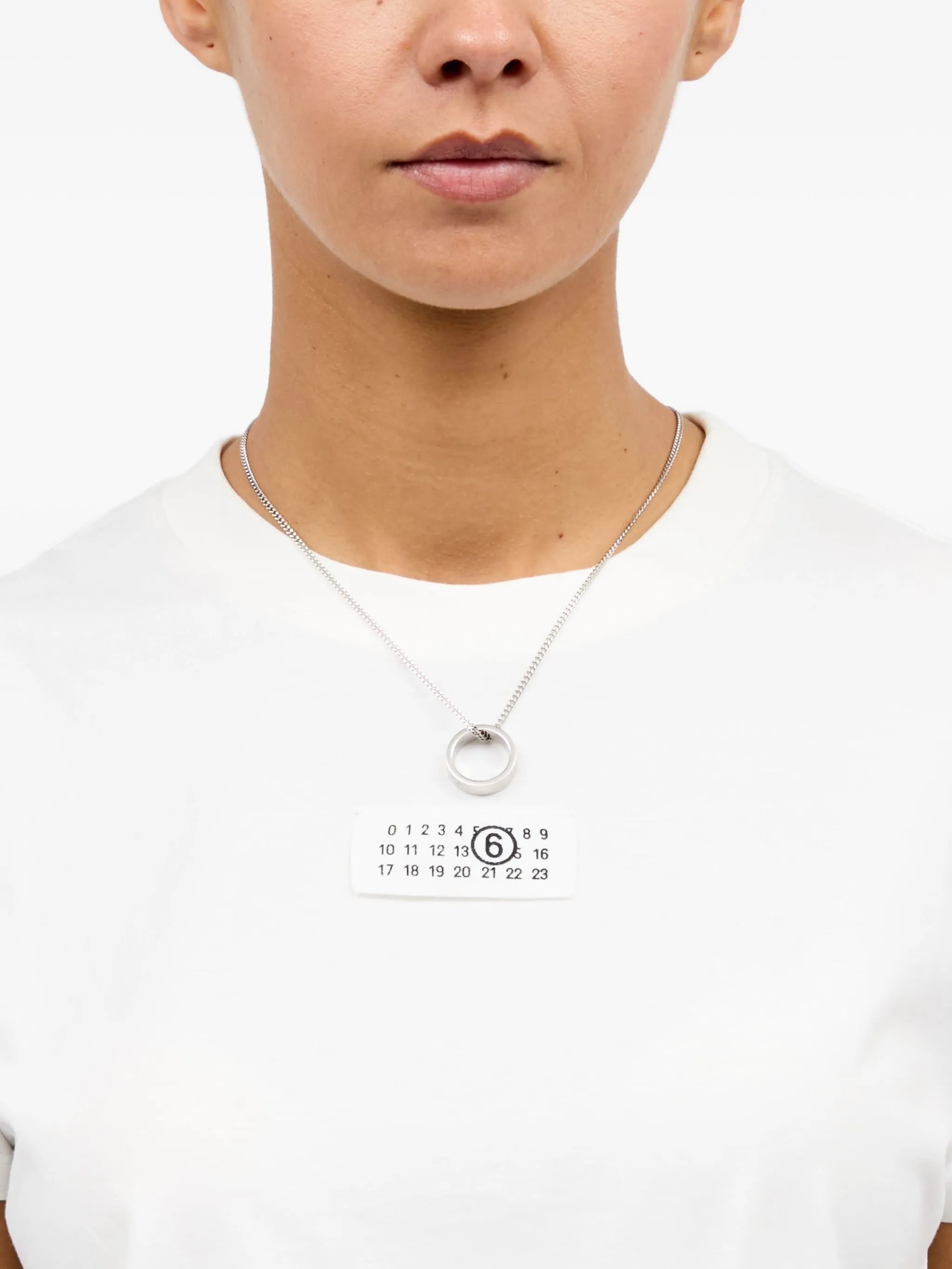 Logo Ring Pendant Necklace - 3