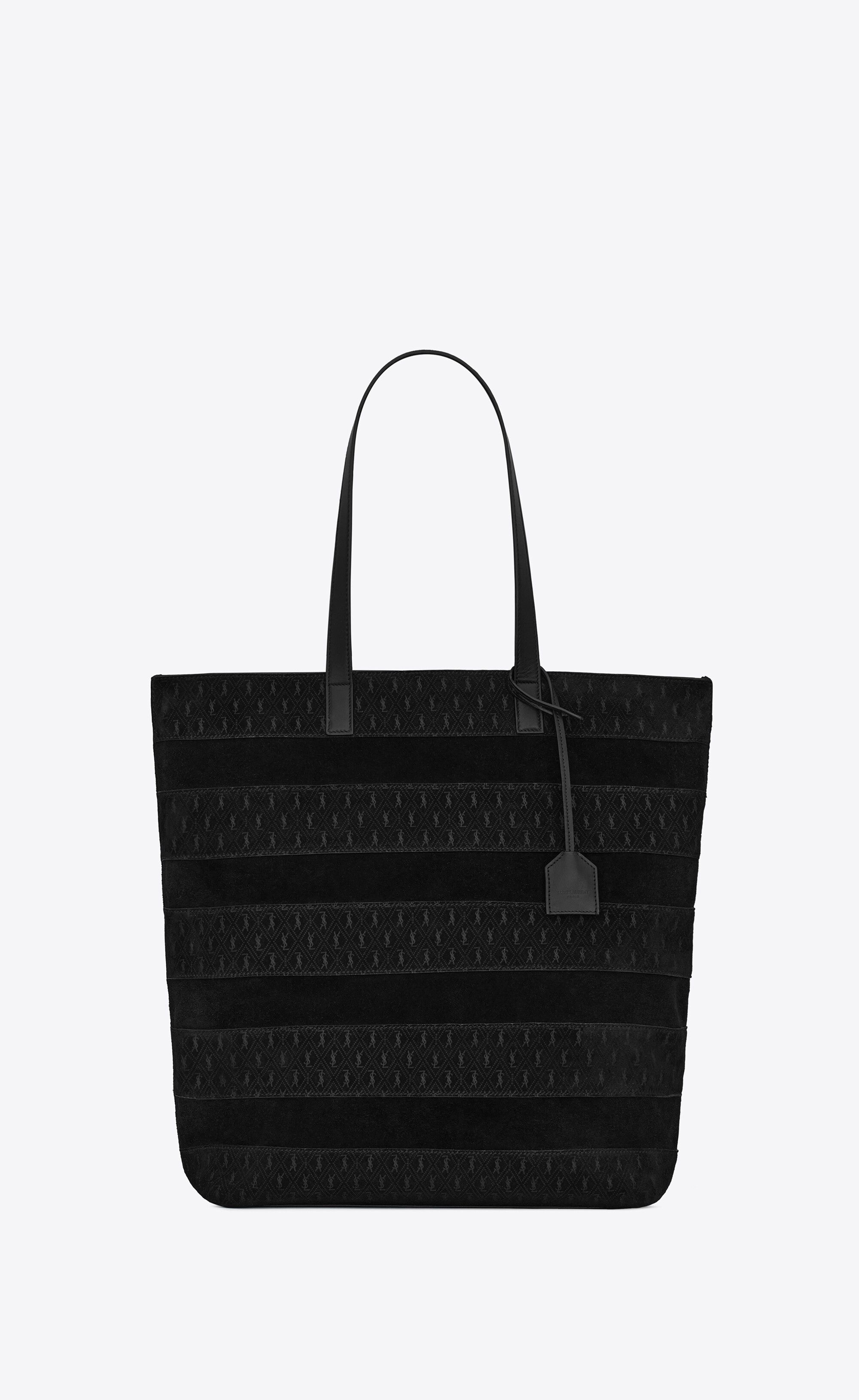 le monogramme shopping bag in patchwork ysl suede - 1