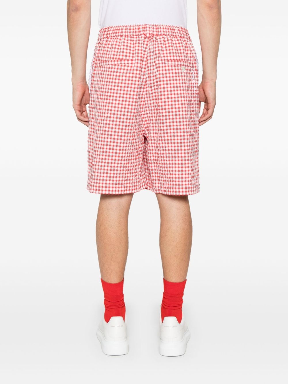 gingham seersucker shorts - 4