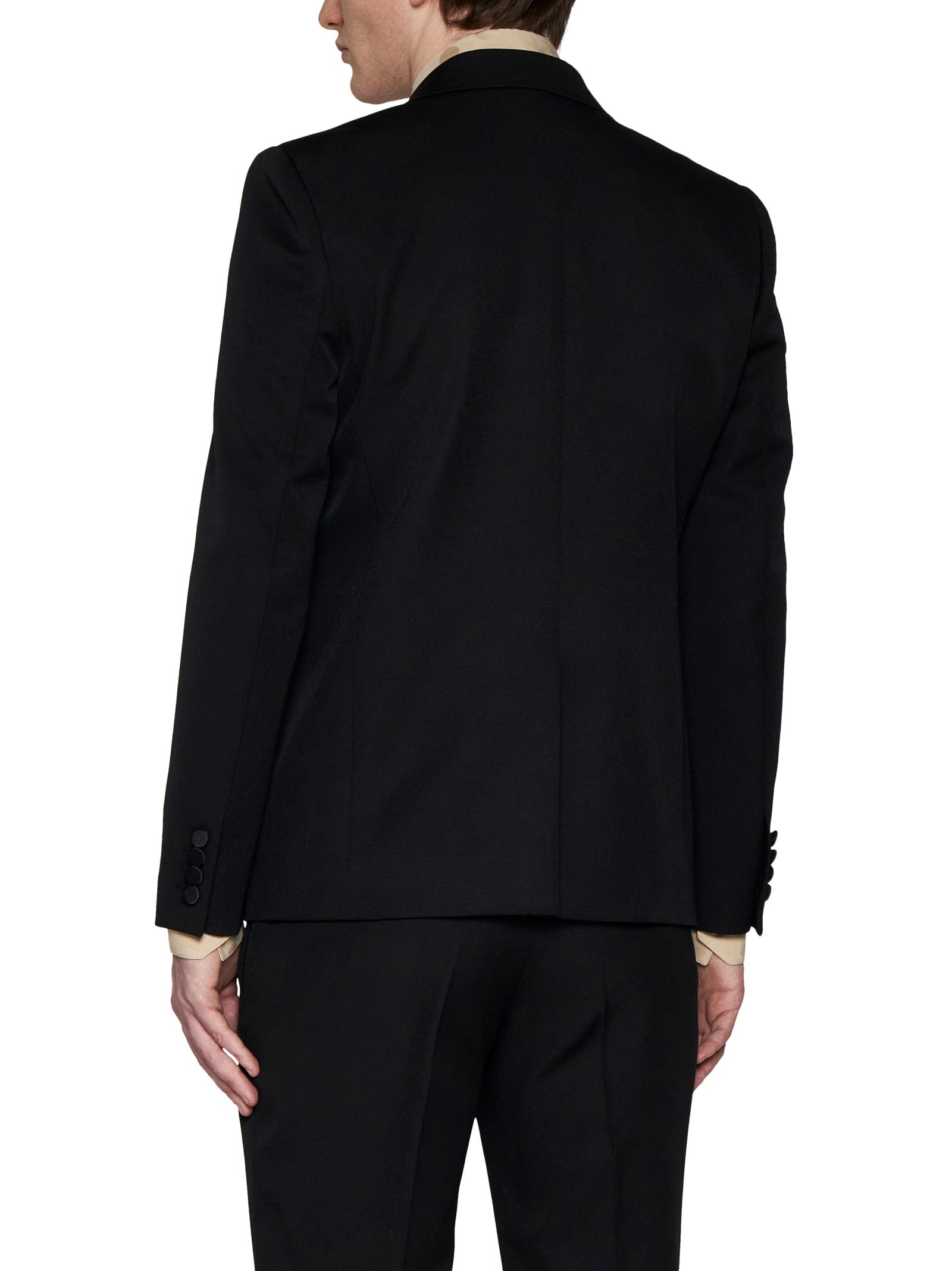 Saint Laurent Men Saint Laurent<Br/>Grain De Poudre Tuxedo Jacket - 4