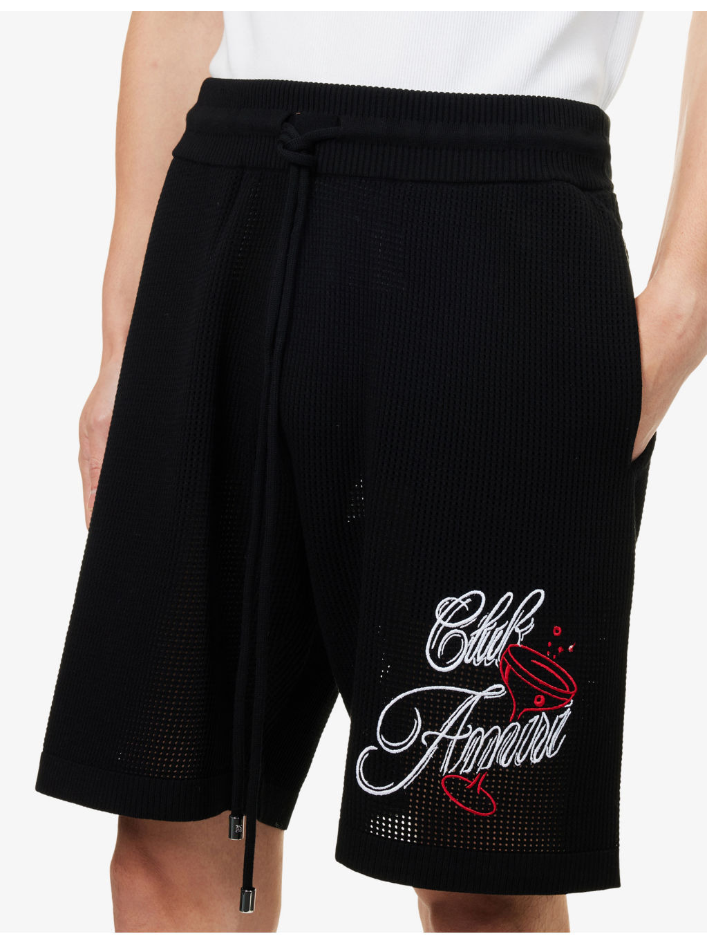 Club Amiri Crochet Woven Shorts - 5