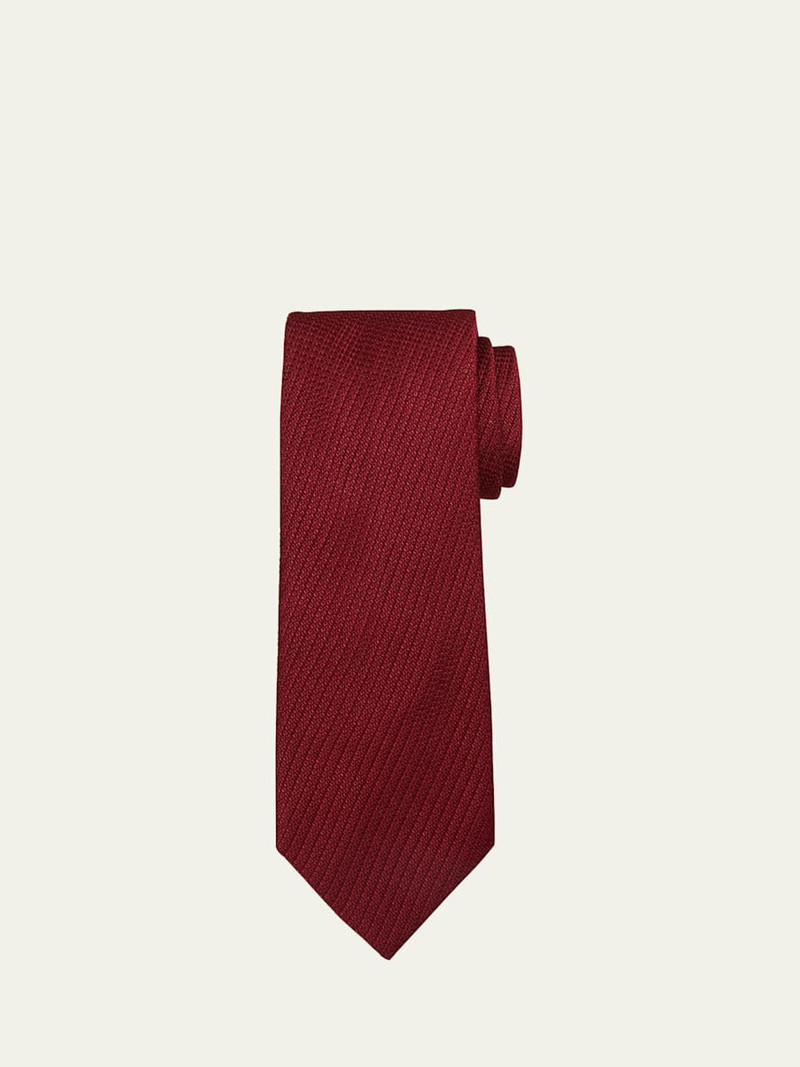 Men's Textured Silk Tie 1